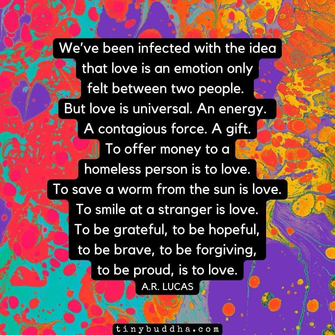 Thank you for this wonderful reminder @tinybuddhaofficial &hearts;️

#bethelove 
#loveisallaroundus