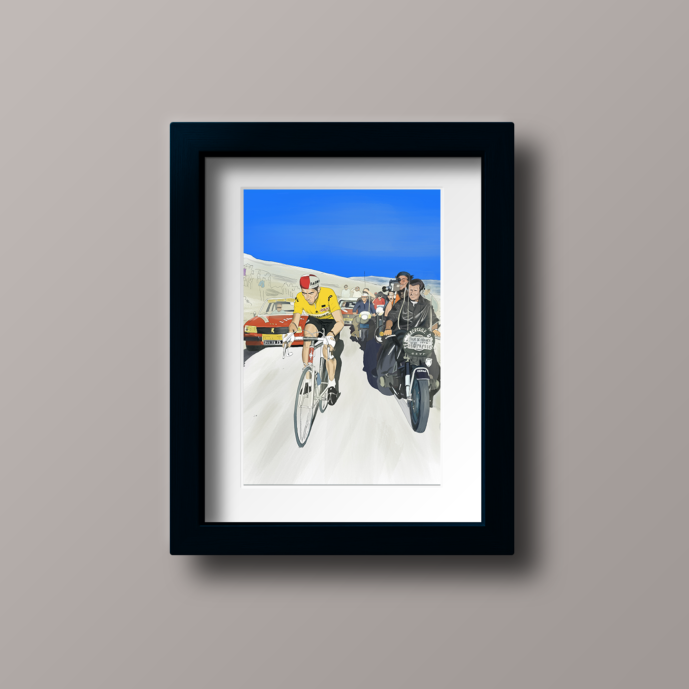 Eddy Merckx, Yellow Jersey, Mont Ventoux, 14th stage, 1970 Tour de ...