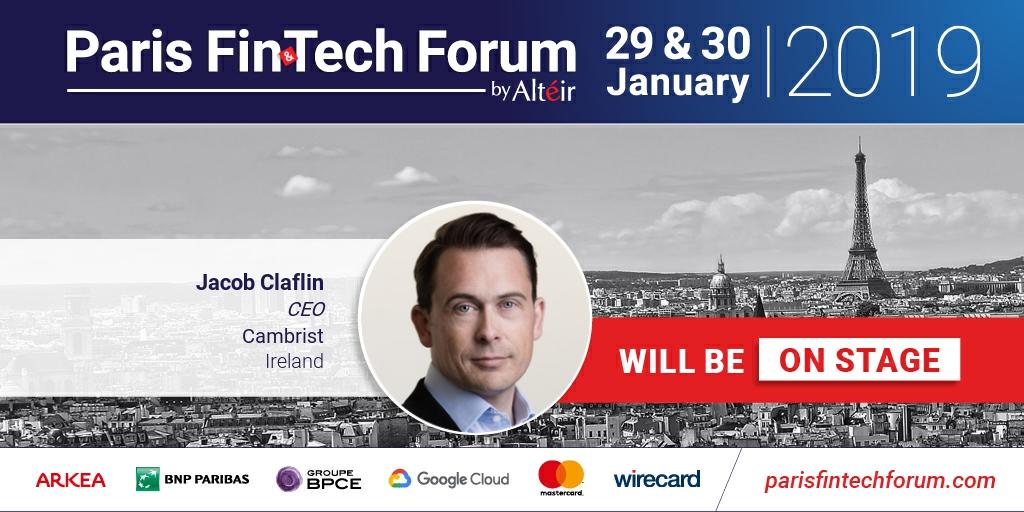 Cambrist presenting at Paris FinTech Forum