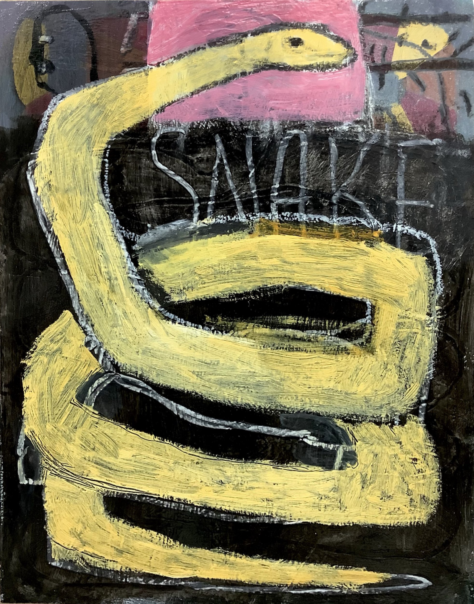 "Snake", 11"x14", Oil on Paper, 2021, $680