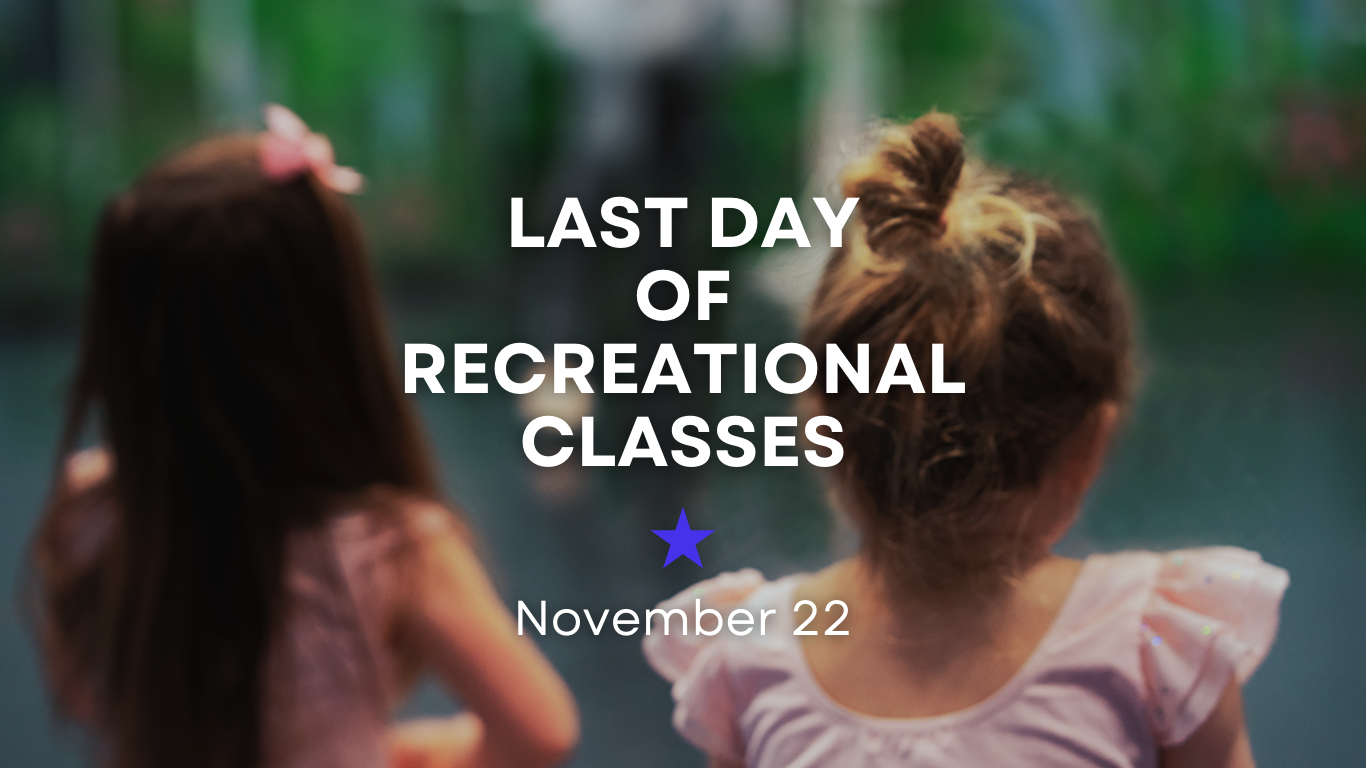 Last Day in 2025 for Recreational Classes
