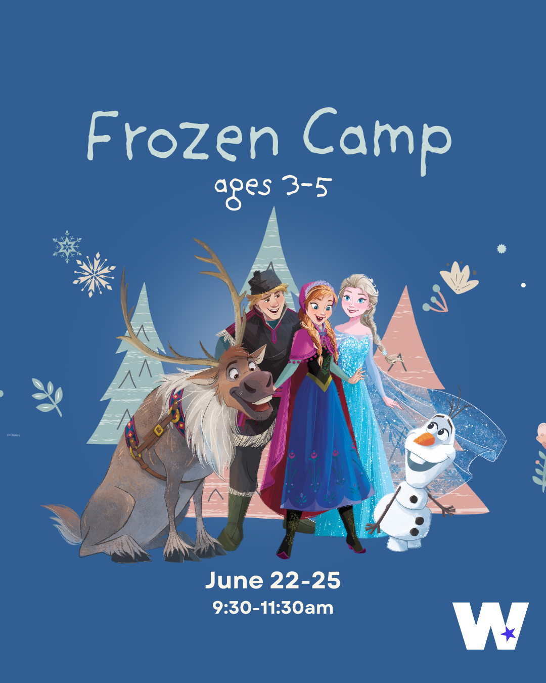 The cold never bothered me anyway! So cool off this week with Elsa, Anna, and Olaf! Our Frozen friends will take us on a week filled with icy games, chilly crafts, snowy story time, and wintry dances. Citizens of Arendelle will be served a light snac