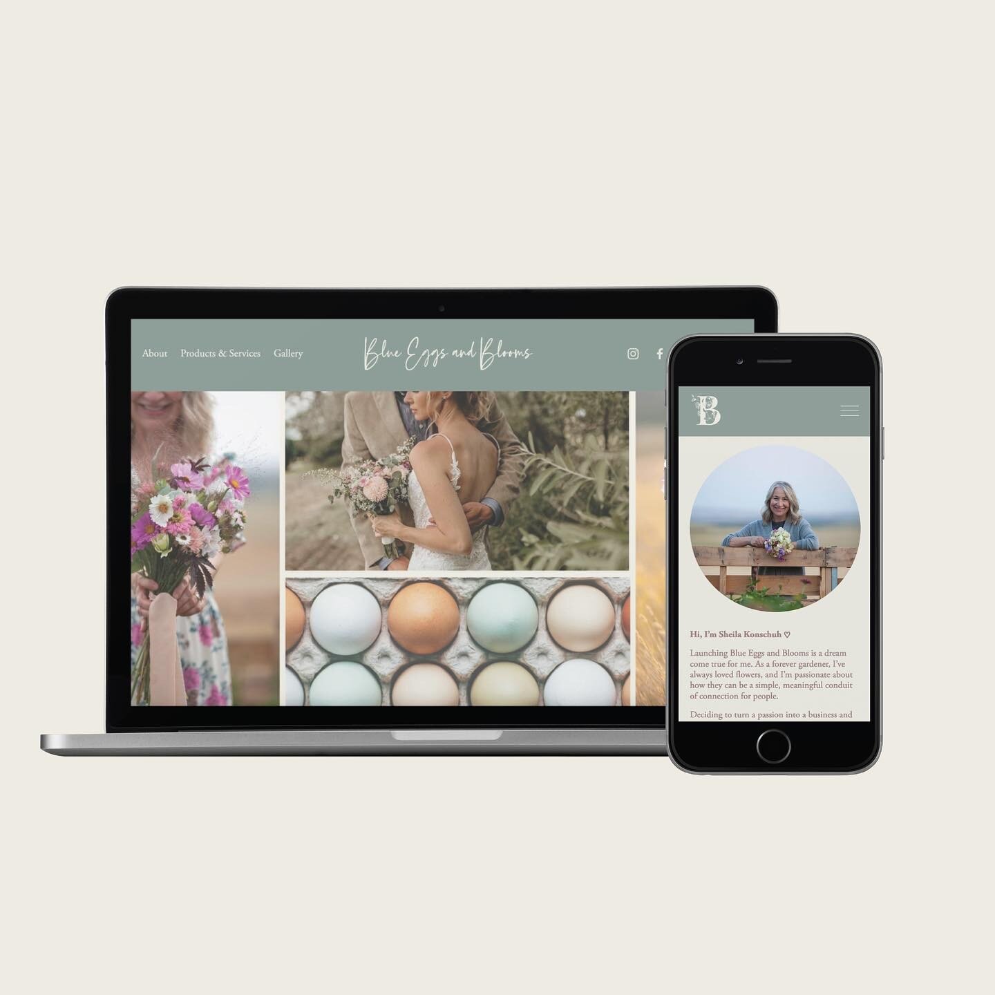 Web design &amp; branding for @blueeggsandblooms 

www.blueeggsandblooms.com