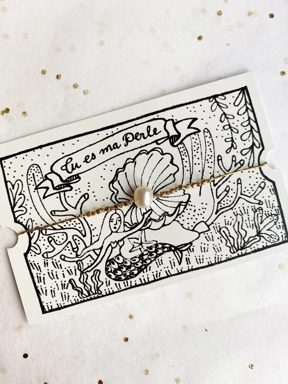 Bracelet à souhaits Tu es ma Perle