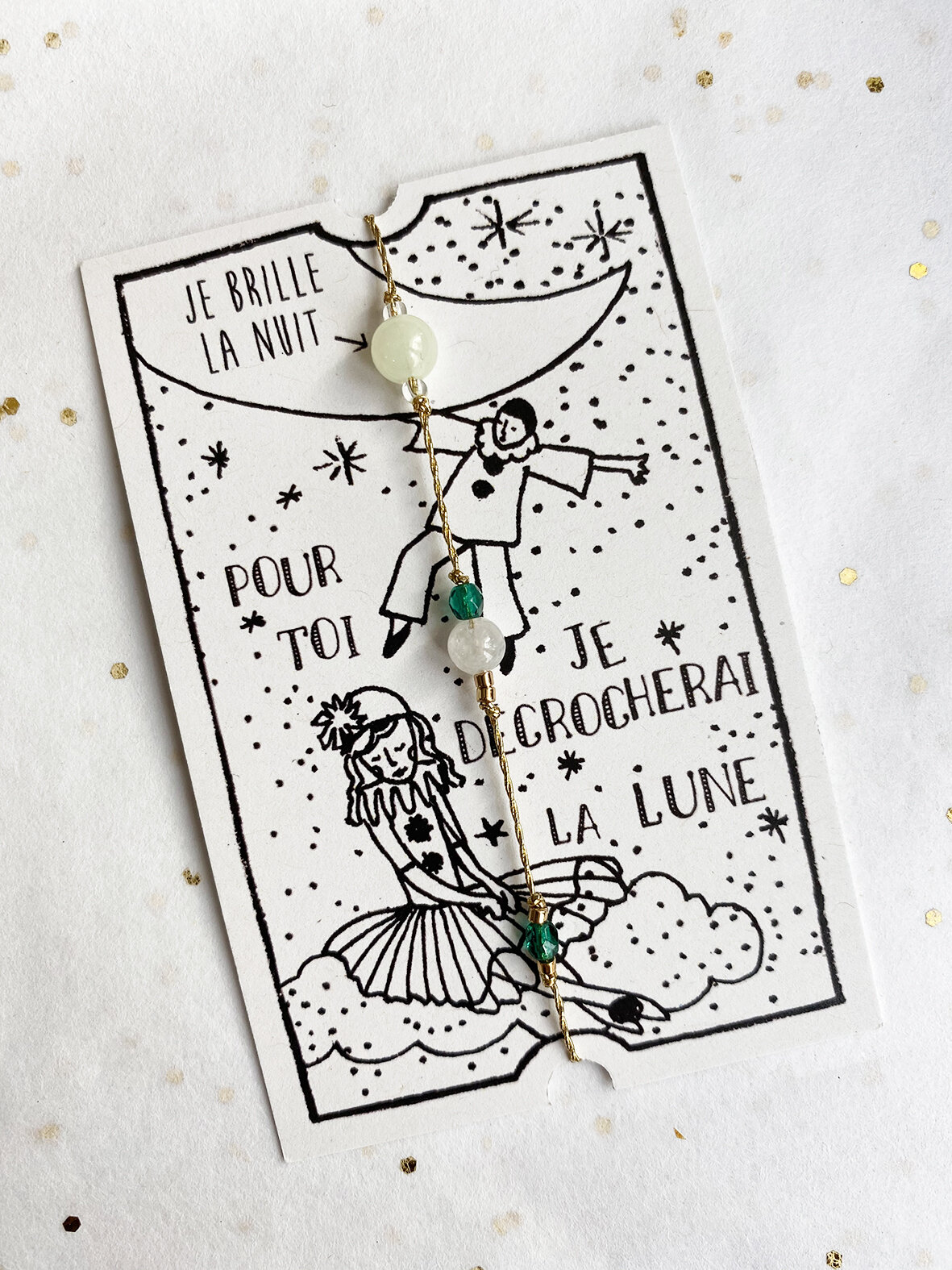 Bracelet à souhaits Je décrocherai la Lune