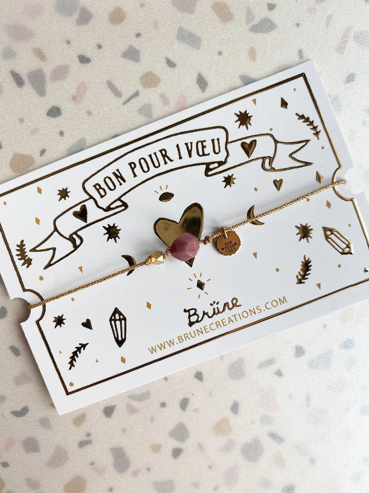 Bracelet bon pour 1 vœu - Rodochrosite