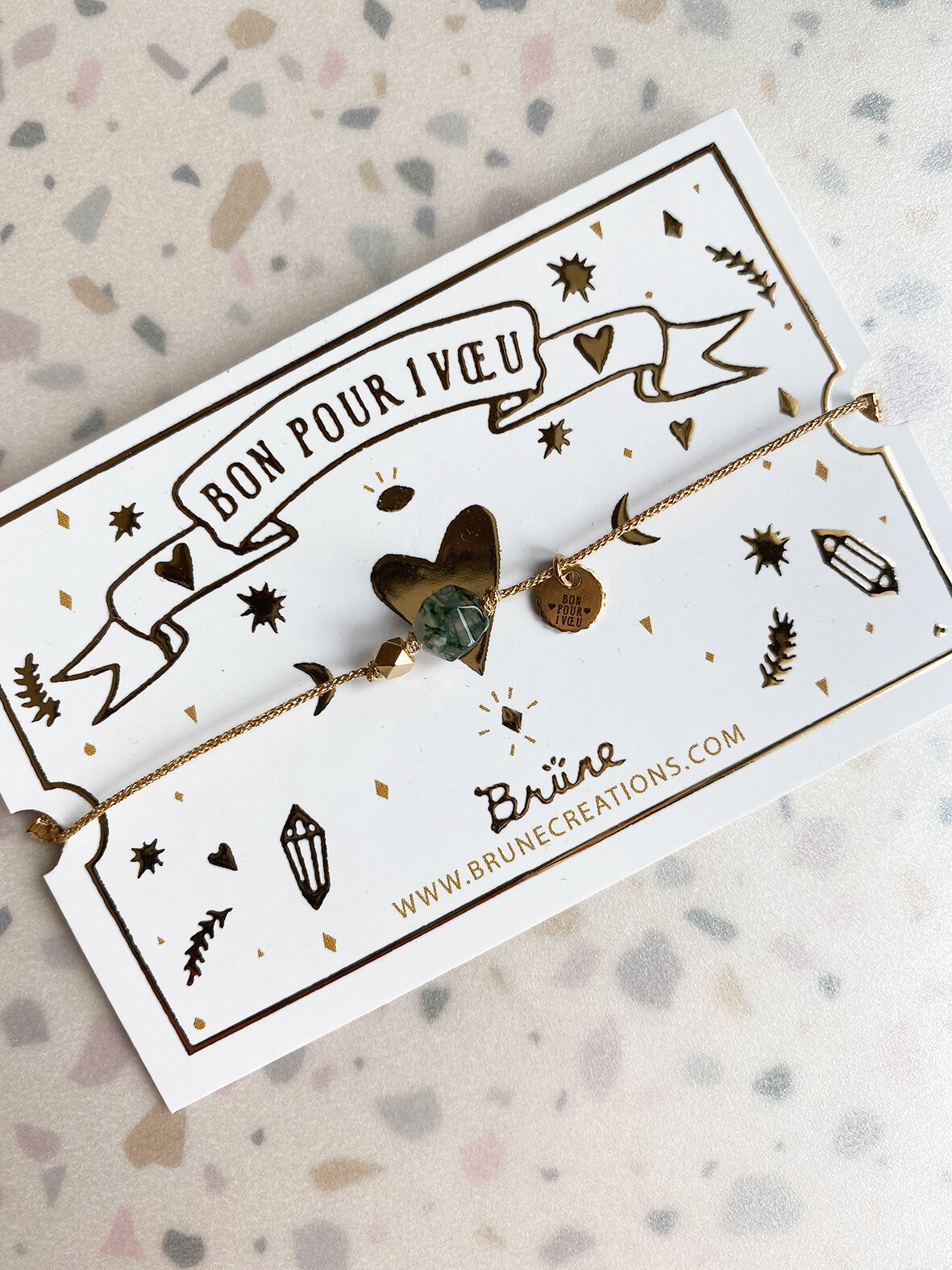 Bracelet bon pour 1 vœu - Agate