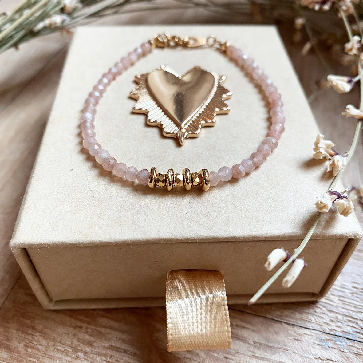 Bracelet Les Précieuses - Quartz Rose