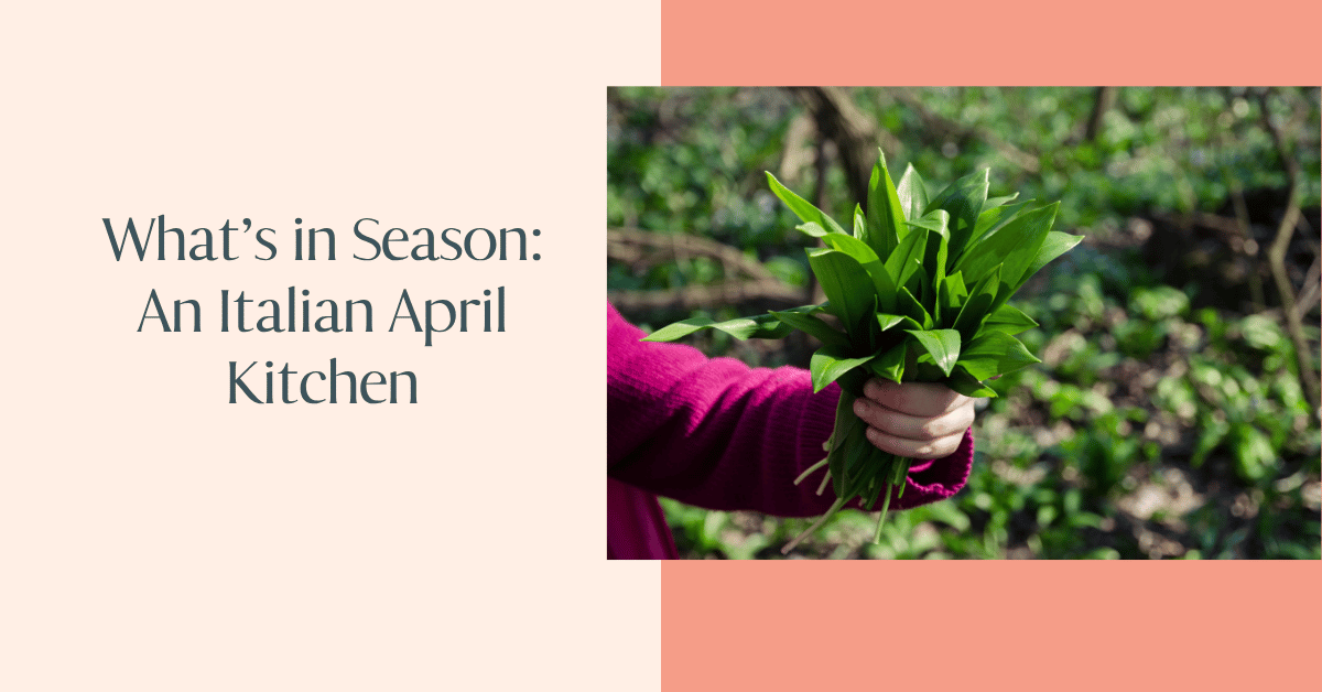 Header image hand holding a bunch of wild garlic
