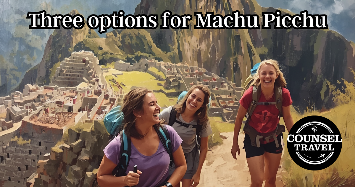 Three options for Machu Picchu