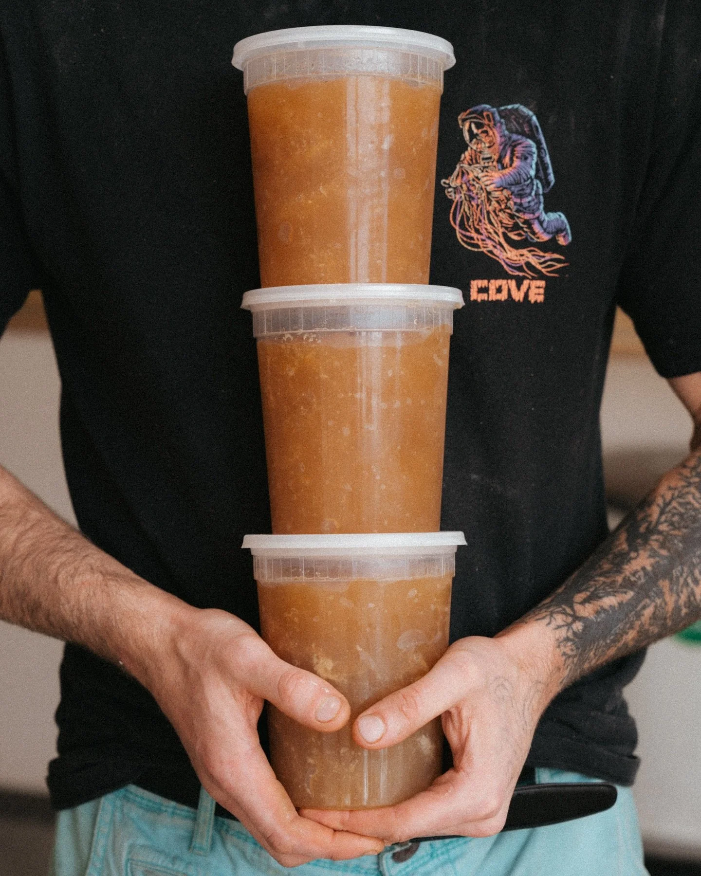 Soup season is upon us! 🍲 stop on by and STOCK up on our
free-range antibiotic free rotisserie chicken stock!

It&rsquo;s always freshly made in-house and $8 per quart! Rich in collagen for bone, skin, and gut health &mdash; it&rsquo;s truly everyth