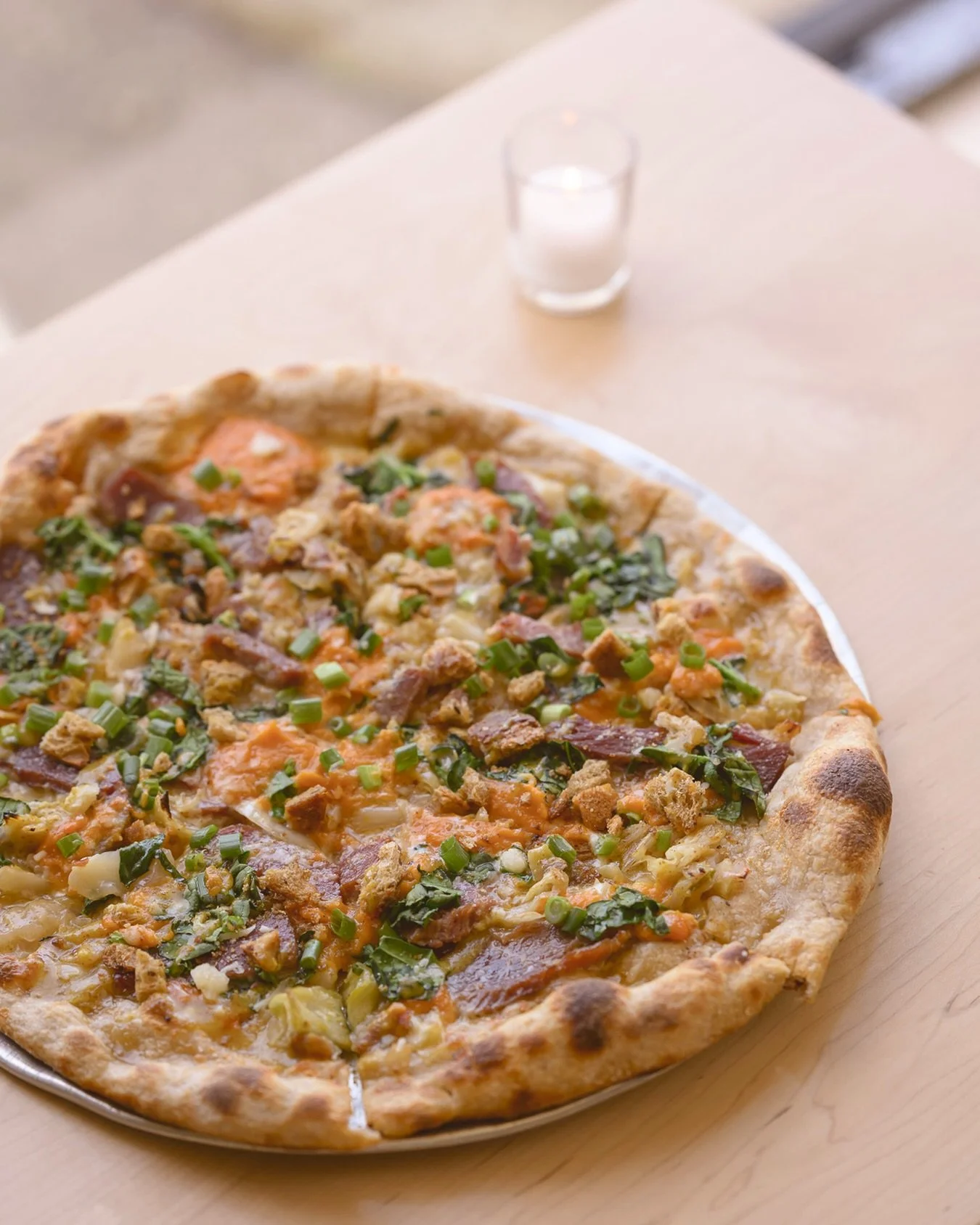 Lucky you! 🍀 Corned beef pizza special, y&rsquo;all 🌽🐄 bacon fat braised cabbage, sweet potato pur&eacute;e, spinach, brined J+W brisket, cheddar, miso mustard, rye bread crumbs

Pair that with our Tuesday special of buy any pizza and get a bottle