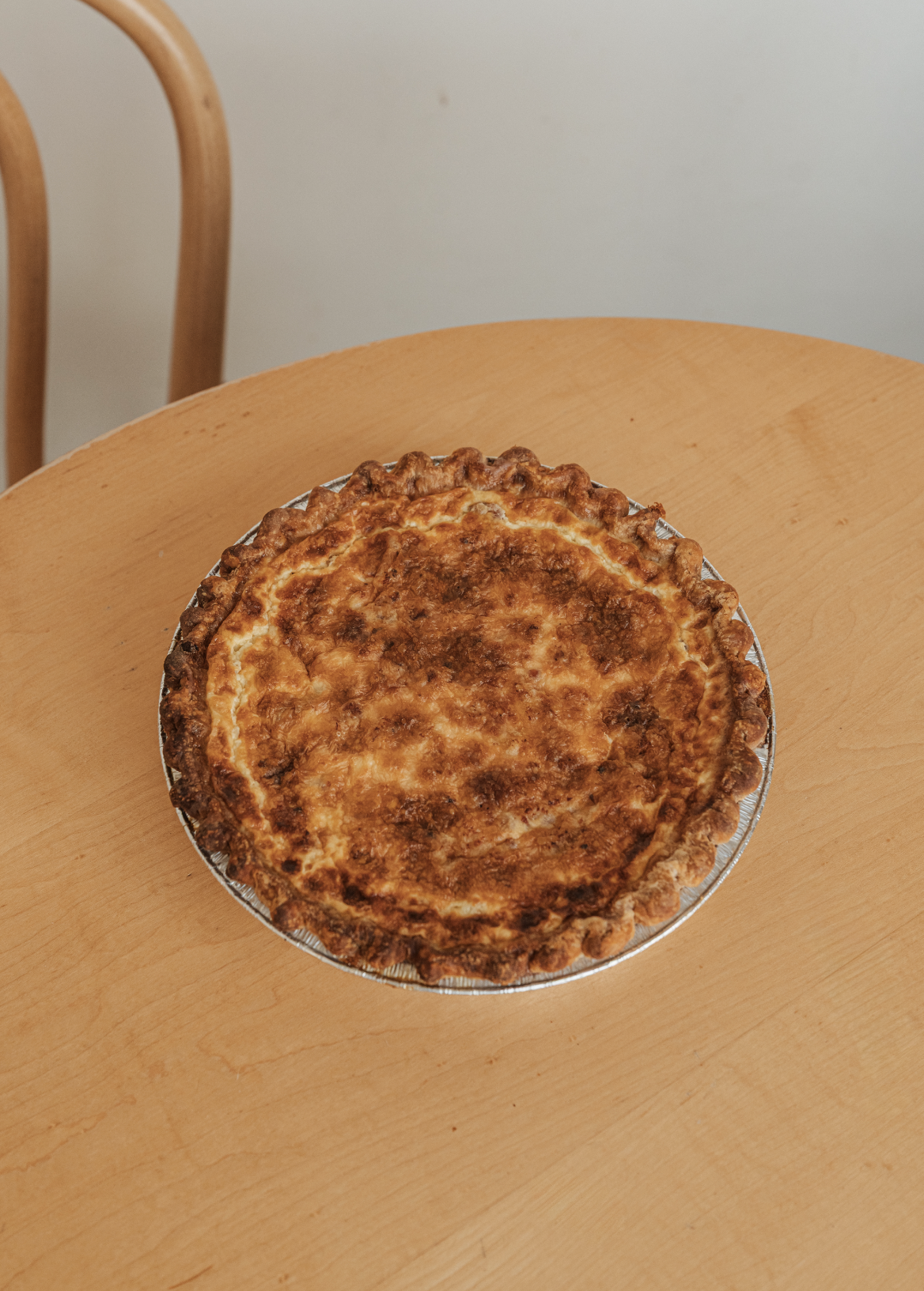 Smoked uncured ham and aged cheddar quiche