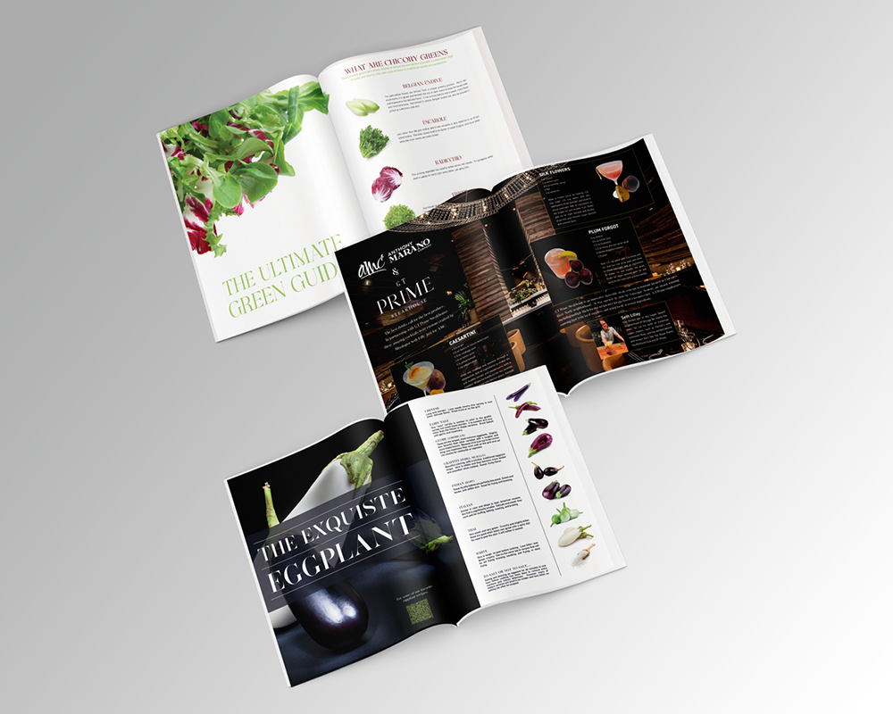 Layout designs for SOURCED magazine.