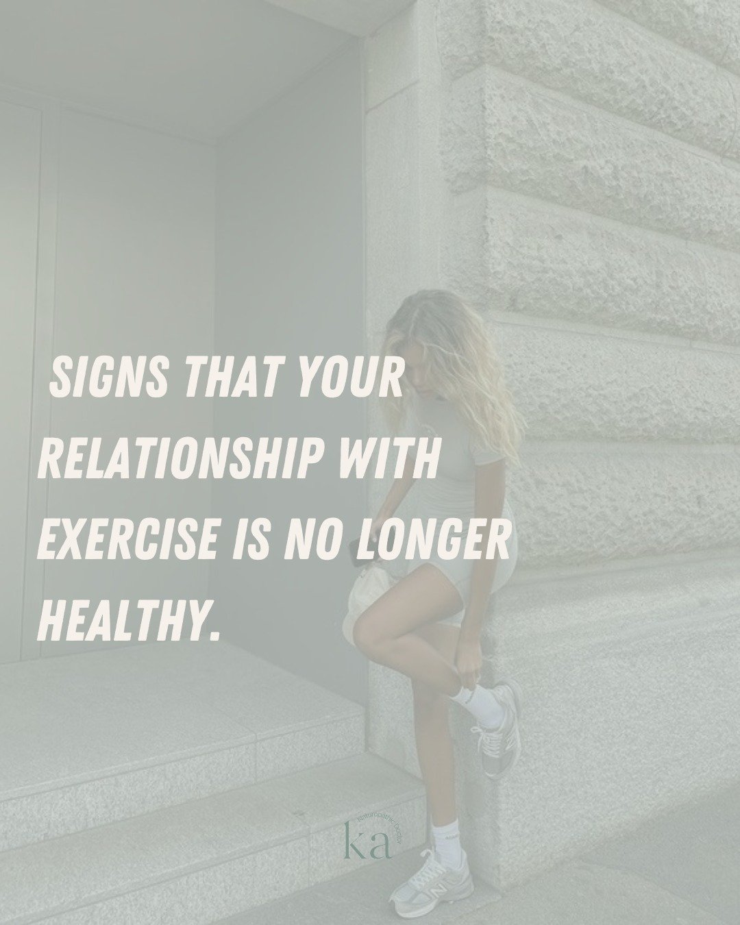 Exercise is good for you, right? 👇🏼⁠
⁠
It's rarely talked about, but exercise obsession can become unhealthy, leading to undernourishment, mental health challenges, distorted body image, irregular periods and bone loss. ⁠
⁠
If you can relate to the