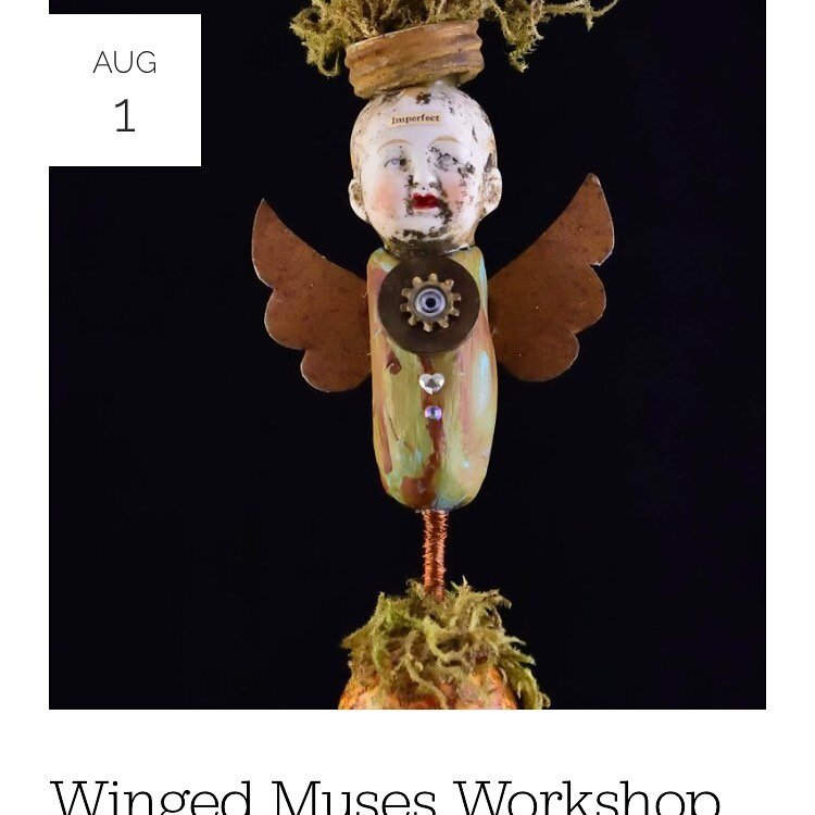 There are still a few spots left in my Winged Muses workshop at The Friday Harbor Atelier August 1.  In this fun 4-hour class you&rsquo;ll learn many mixed media art techniques while creating one of a kind artworks.  For more information and to regis