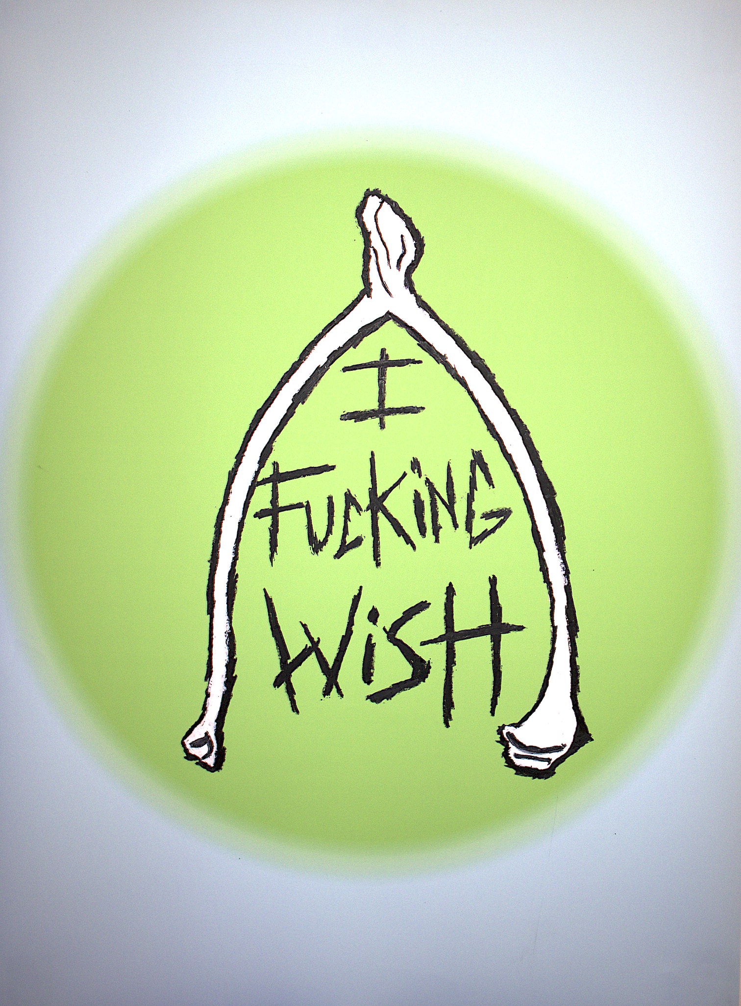 'wishbone.' 24x36. oil pastel // epoxy resin. 
