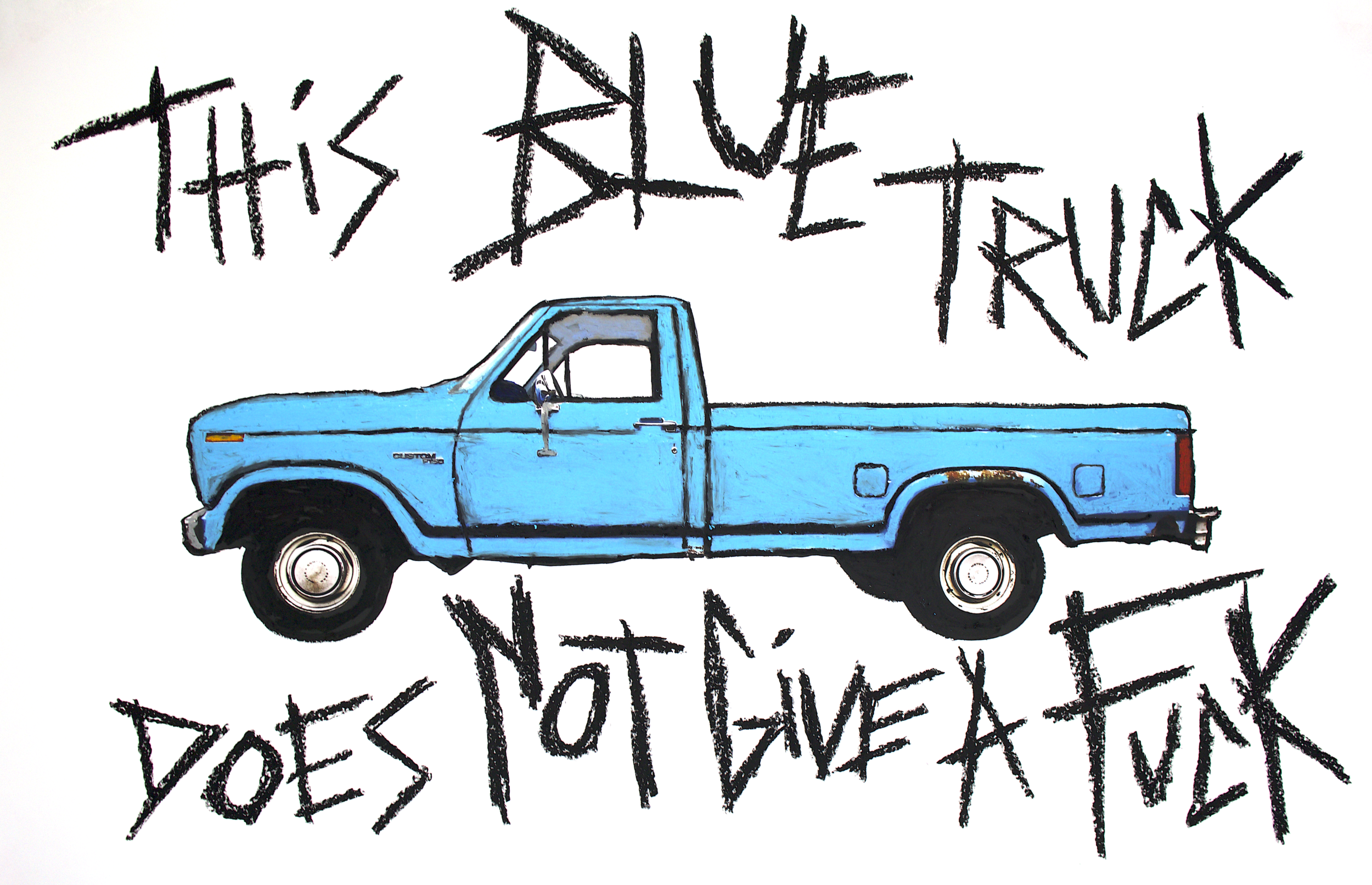 'old blue.' 24x36. oil pastel // epoxy resin. 