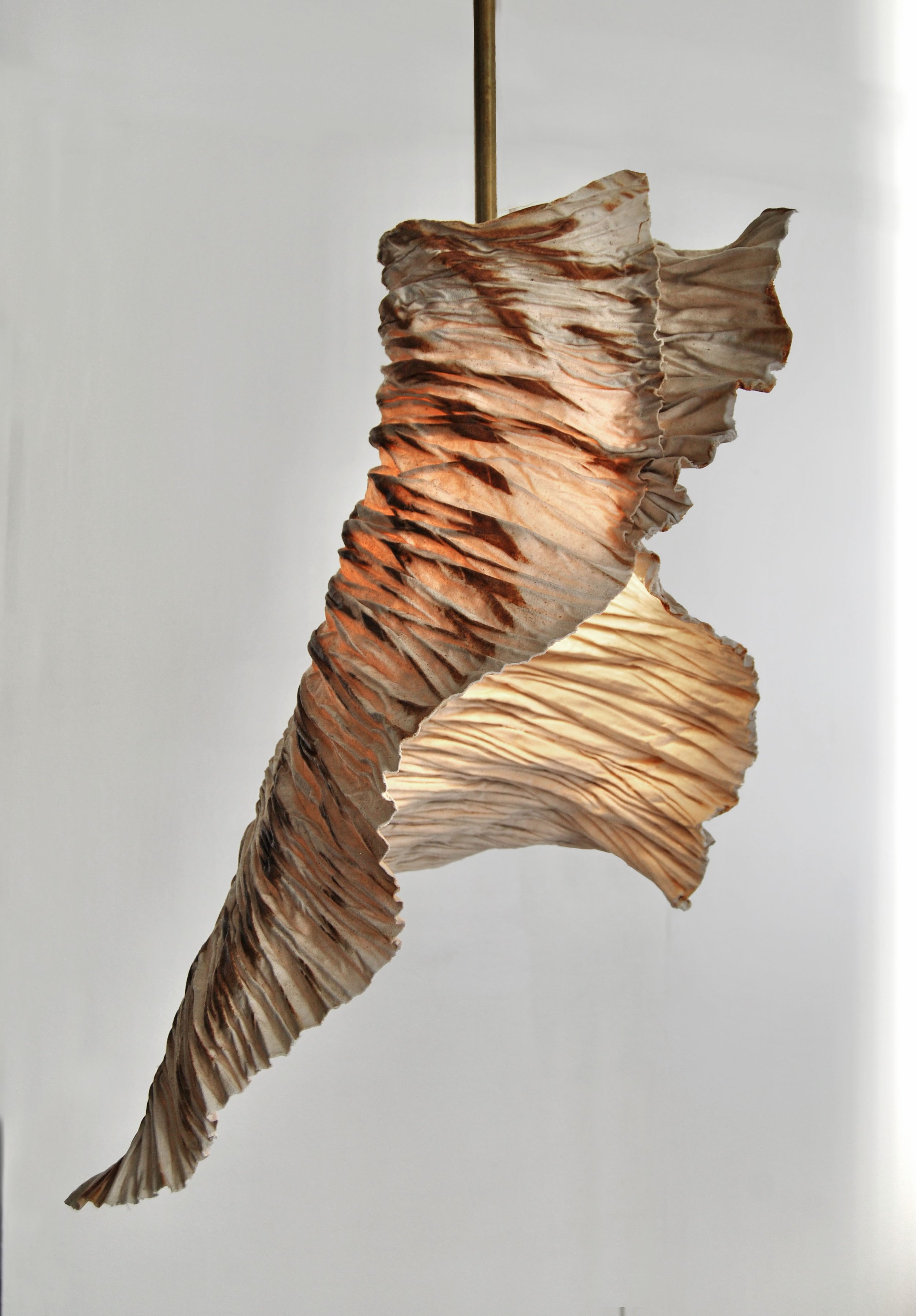 Rusted Avian 2024 cotton canvas, sculpting medium, rust 22%22x15%22x11%22 03.JPG