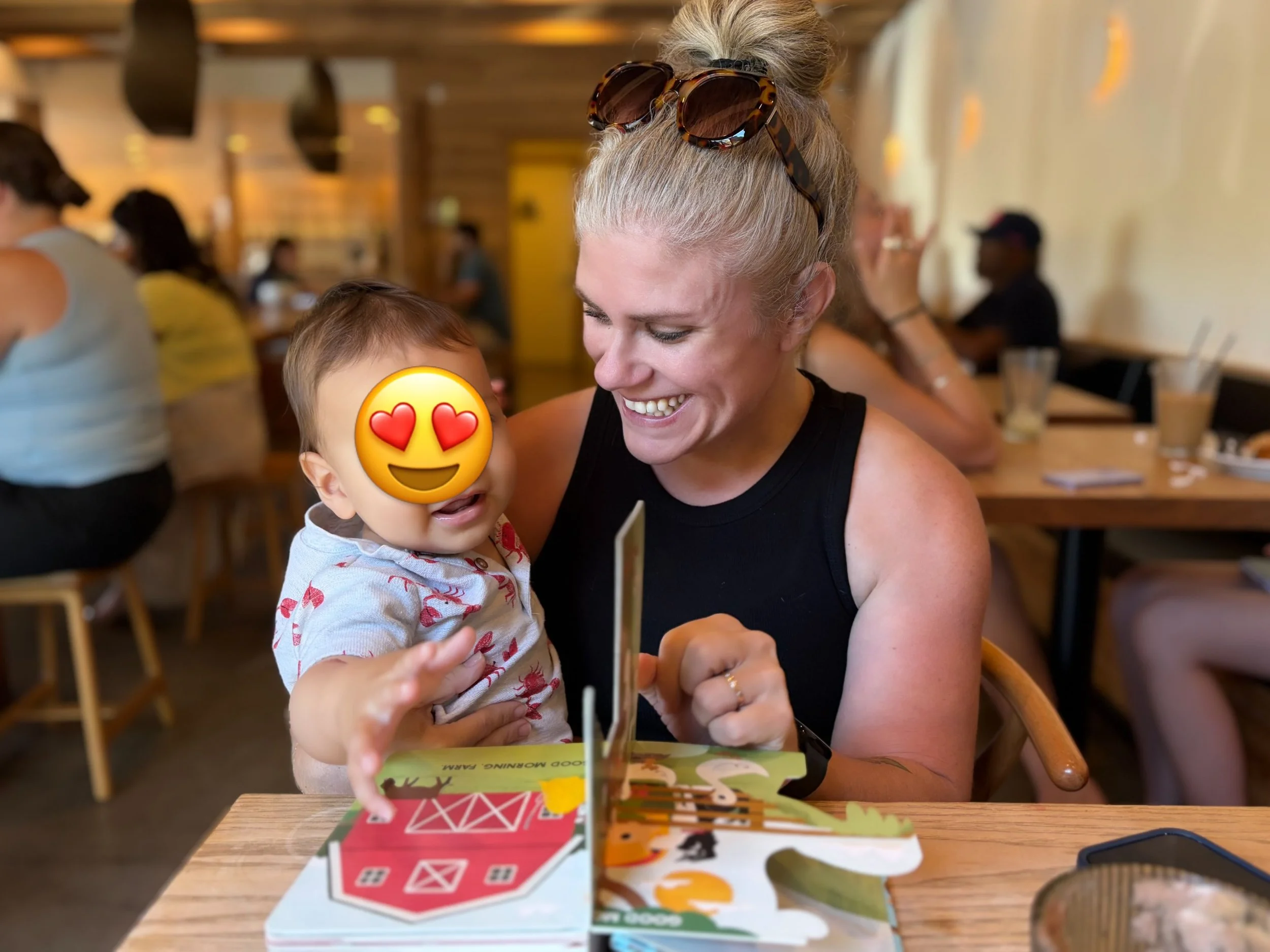 Henny is Auntie&rsquo;s cutest, tiniest almost-one-year-old bookworm 🐛🥹&hearts;️📖🐓