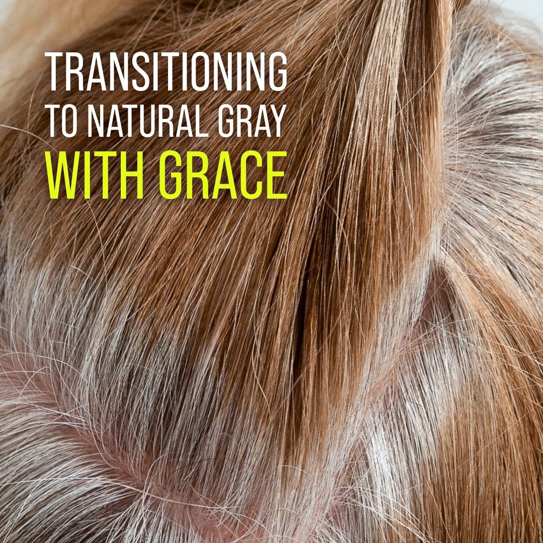 Transitioning to your natural gray with grace!
I think the big debate is whether or not to color your hair during the transition, and if so, the best way to color it seamlessly. 

It&rsquo;s really all up to opinion, but for me, the big gray hair tra