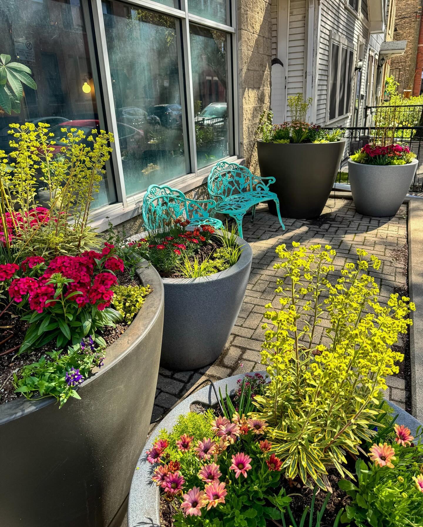 Spring has officially sprung @appt_only ! 
I love these planters in front of the salon. We&rsquo;ll be taking lots of hair pics out here now that the weather is nice 🌼