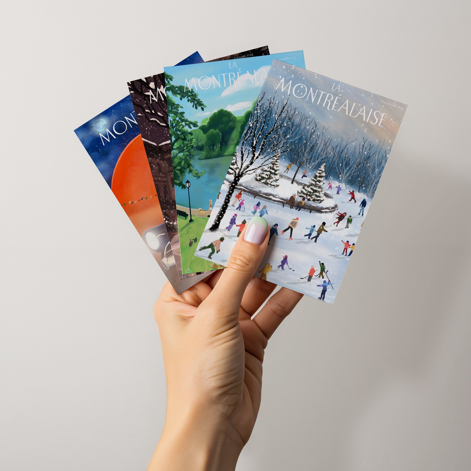 Patinage sur le lac Postcard