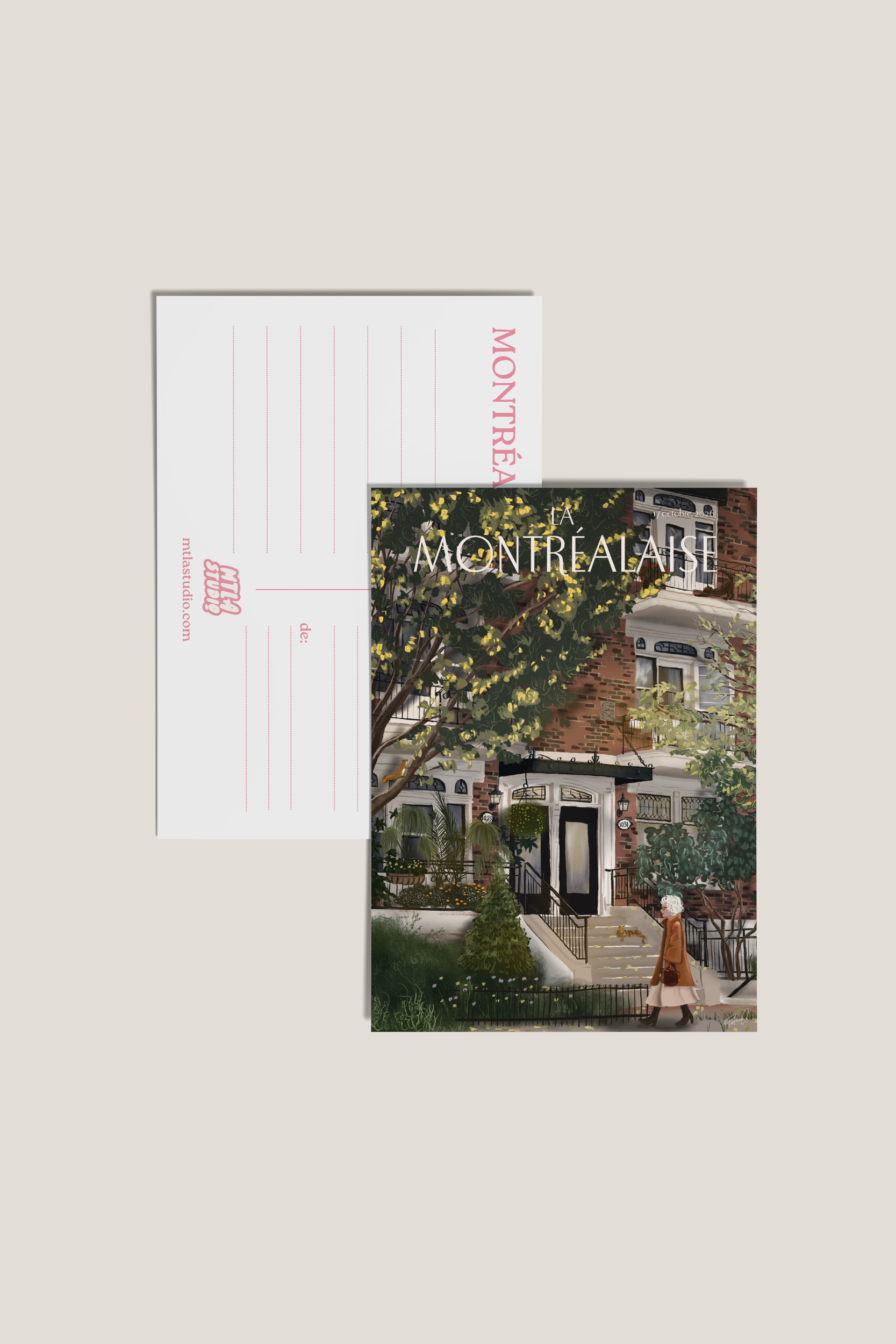 Postcard-Promenade-Sur-St-Joseph-La-Montrealaise-Montreal-Autumn-Fall-Nature-Architecture-Typical-Facade.png