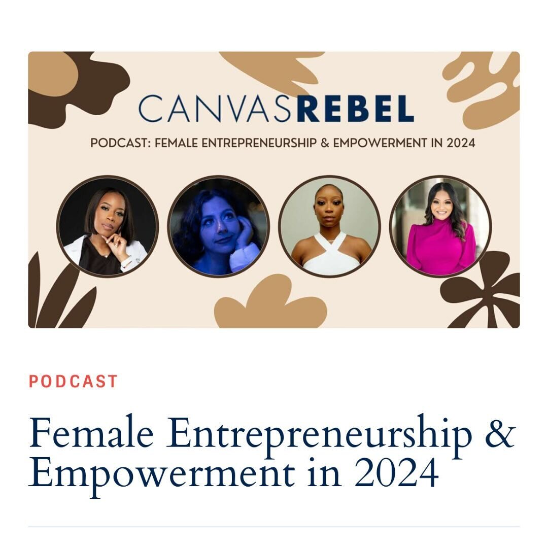 MOTIVATION // Here&rsquo;s some Monday Motivation for you as we celebrate women this month! 🎉
.
Thank you @canvasrebel for including me in your podcast episode &ldquo;Female Entrepreneurship &amp; Empowerment in 2024&rdquo;. 🙌🏼
.
It was such a ble