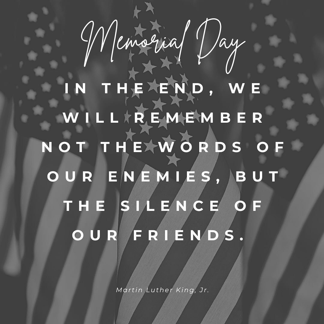 MEMORIAL DAY // In the midst of vacations, cookouts, and parties let us not forget the REAL reason we remember this day. 🇺🇸
.
Honor and remember those who gave the ultimate sacrifice so we can have the freedoms we enjoy today. Having served our cou