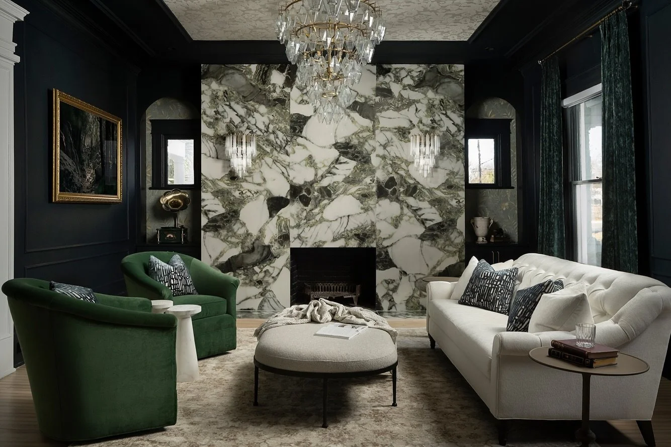 Before &rarr; After 😍

This living room was part of a 115-year-old historic home renovation, and honoring the soul of the home was everything.

We layered vintage character with modern livability &mdash; rich textures, collected patterns, and a mood