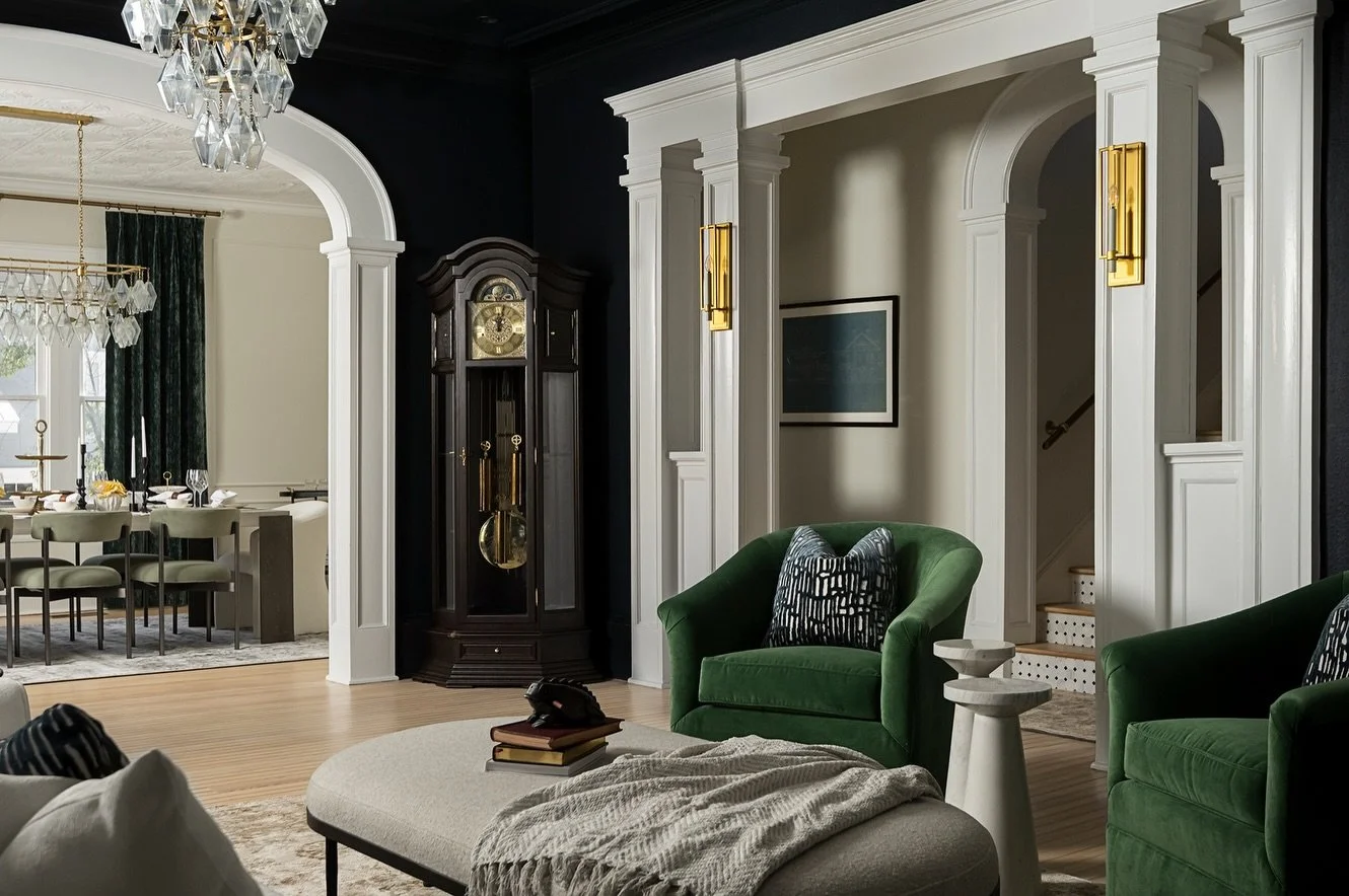 BEFORE + AFTER | A closer look at the architectural details that give this historic home its character. Because the details are everything. 

Another view of the living room in our historic home project. 👀

From this angle you can see the flow into 