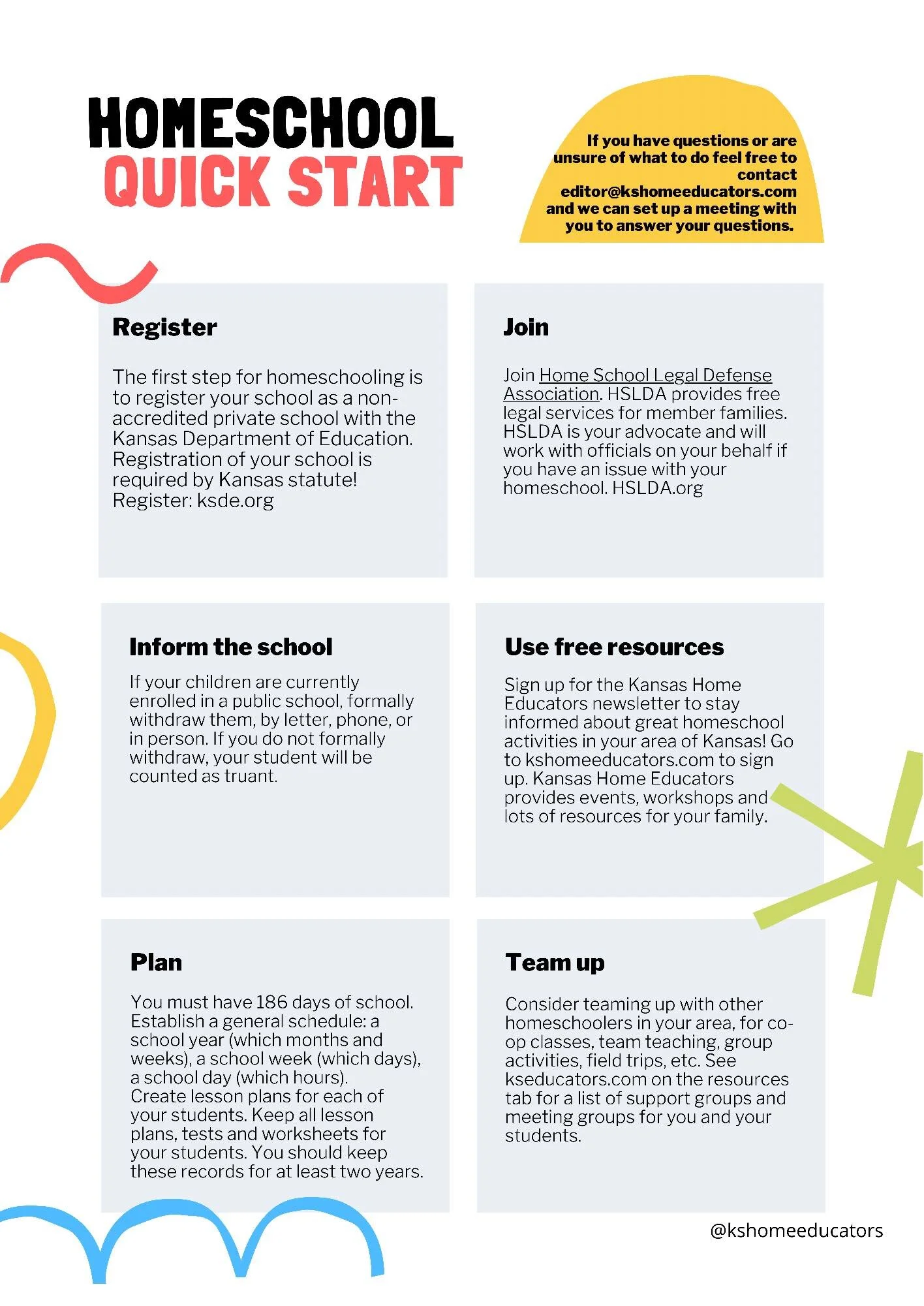 Start Homeschooling — Kansas Home Educators