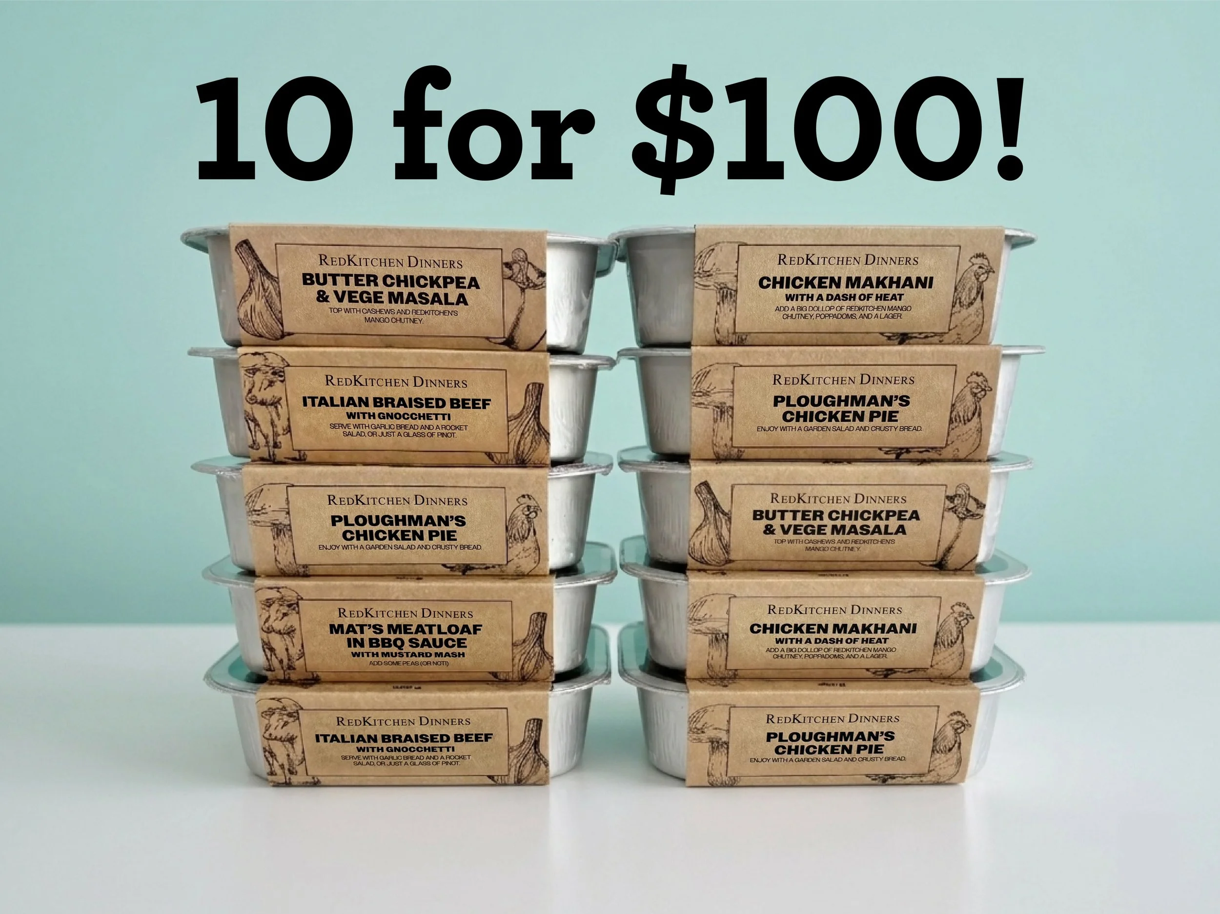 10 Small Meals for $100!