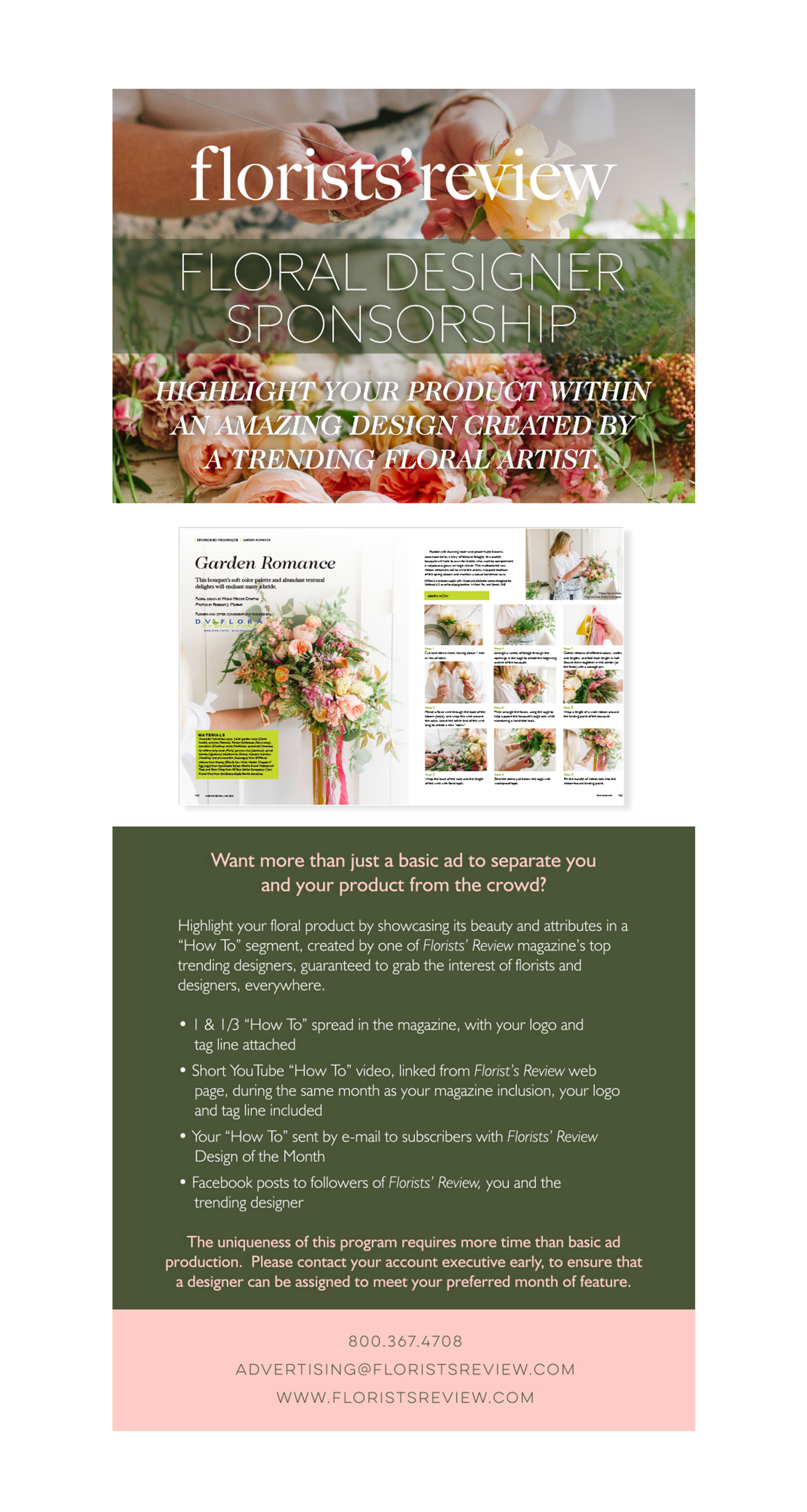 Florists' Review sponsorship email for advertisers