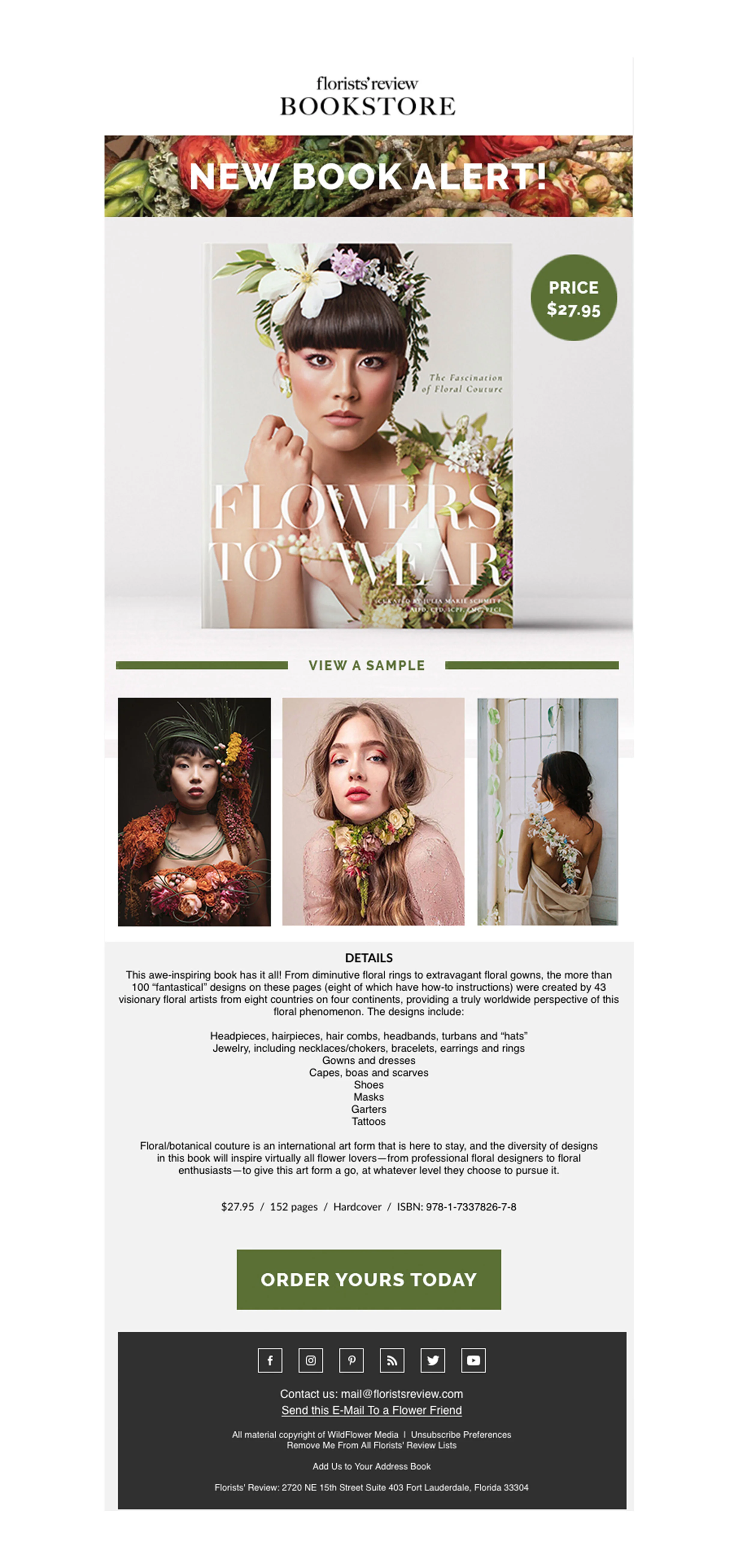 Florists' Review bookstore email for a new title
