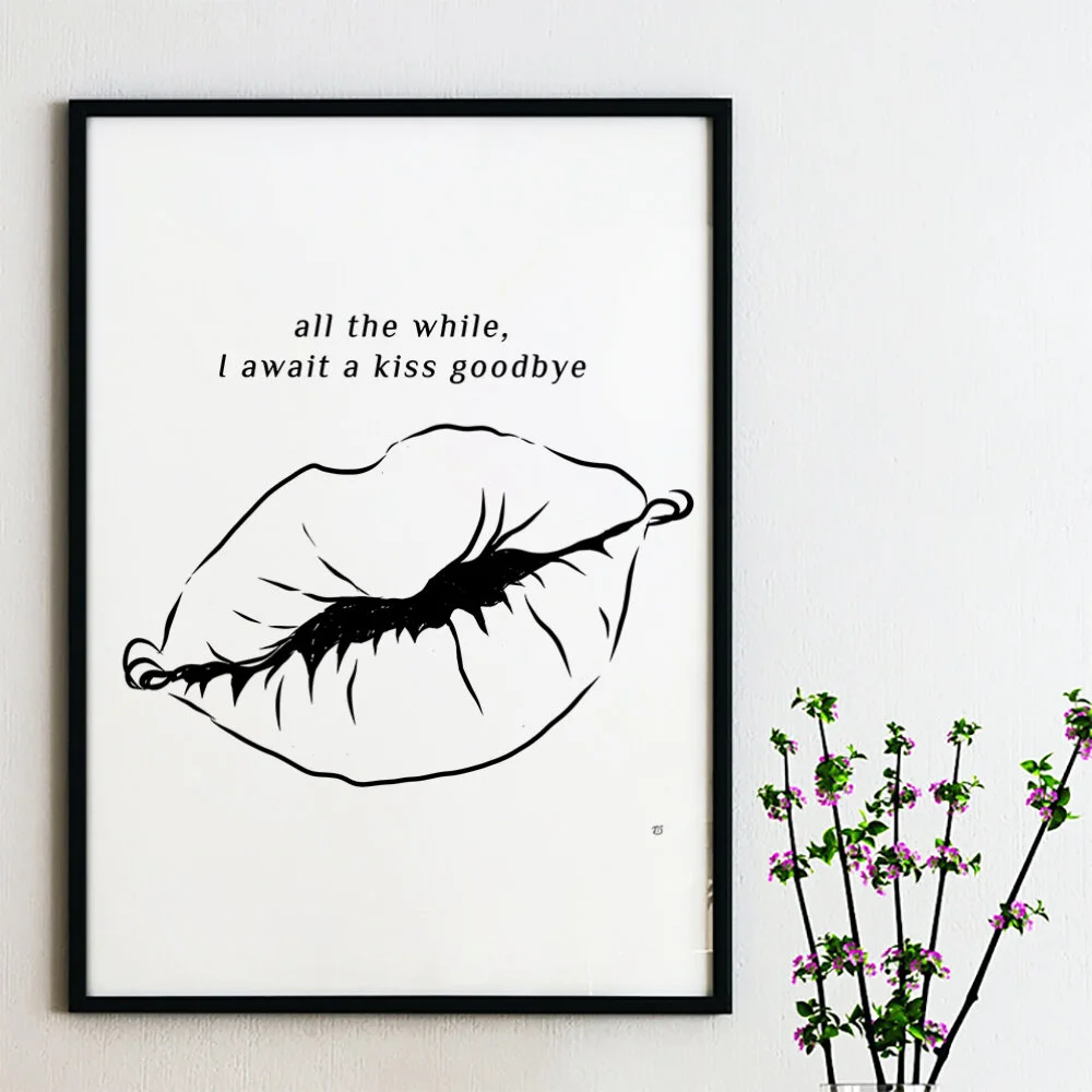 Part 6 of 6.

I thought of this poem while laying in bed in the morning with my eyes closed, hearing my girlfriend getting ready, and the entire time, waiting for her to kiss me before she left the room. That anticipatory joy is wonderful.