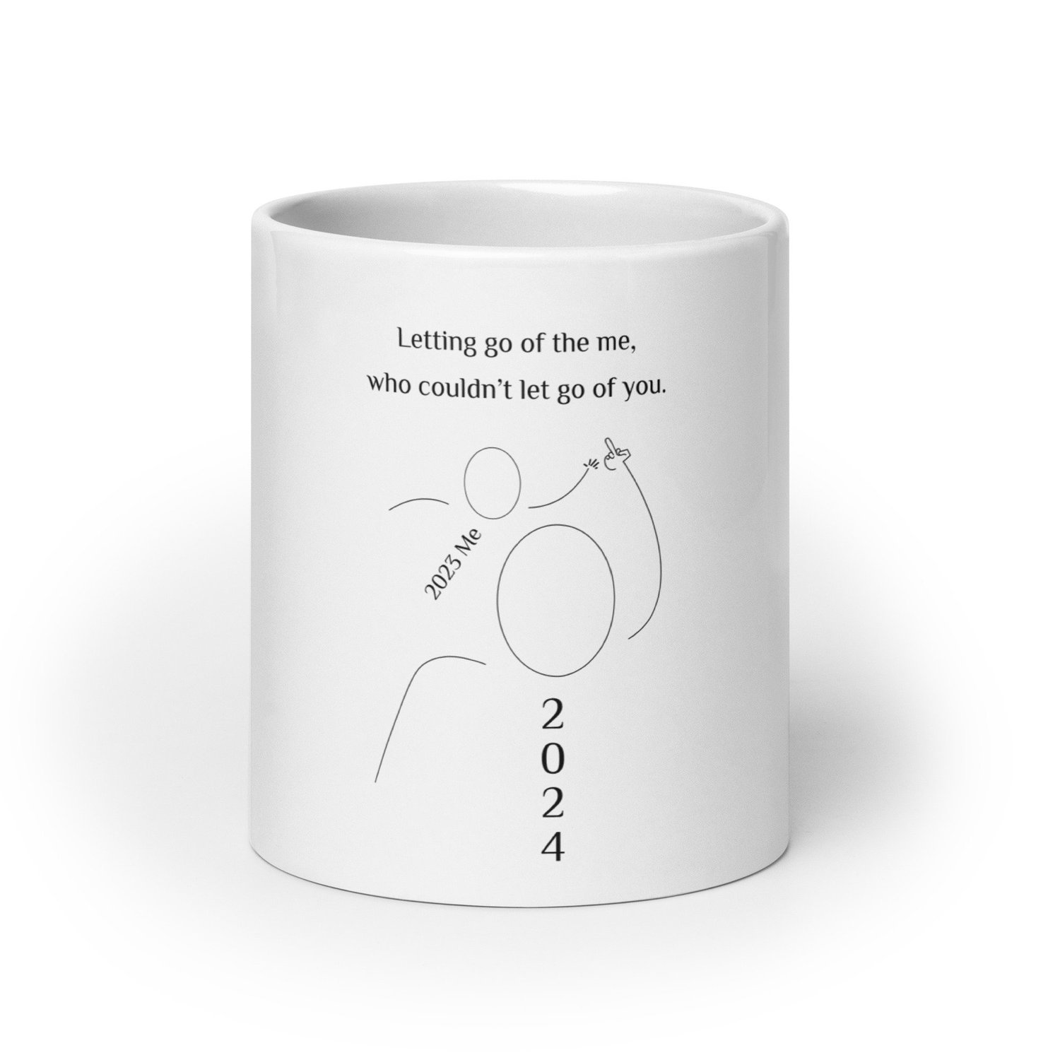 White Coffee Mug - Reminder to Let Go  Poetry & Art