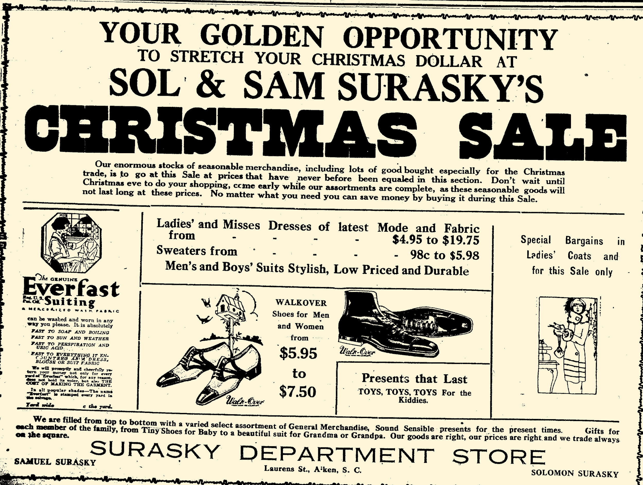 Sol & Sam Surasky, Aiken Journal & Review, 12-19-1923.jpg