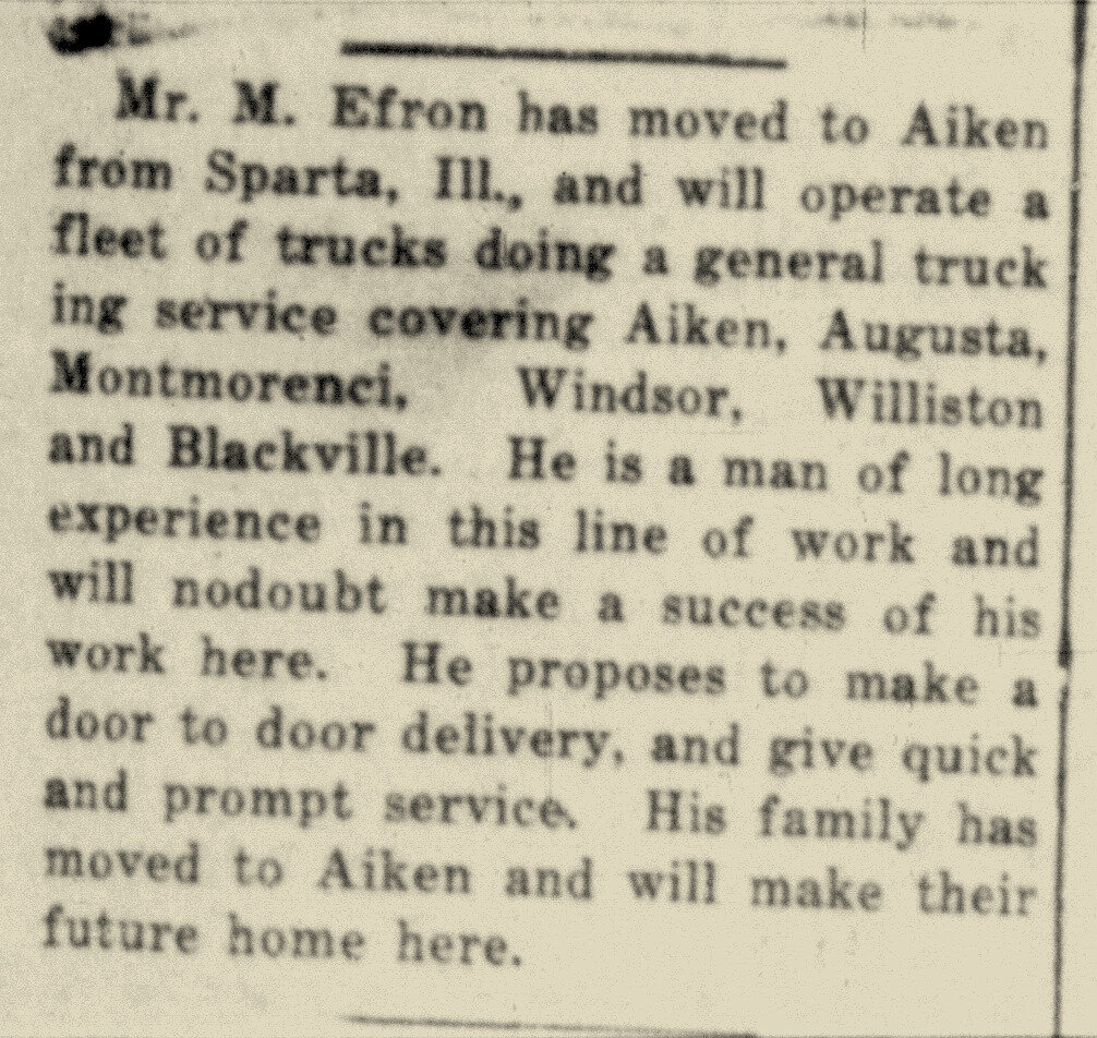 Max Efron Trucking, Journal & Review, 8-21-1929.jpg