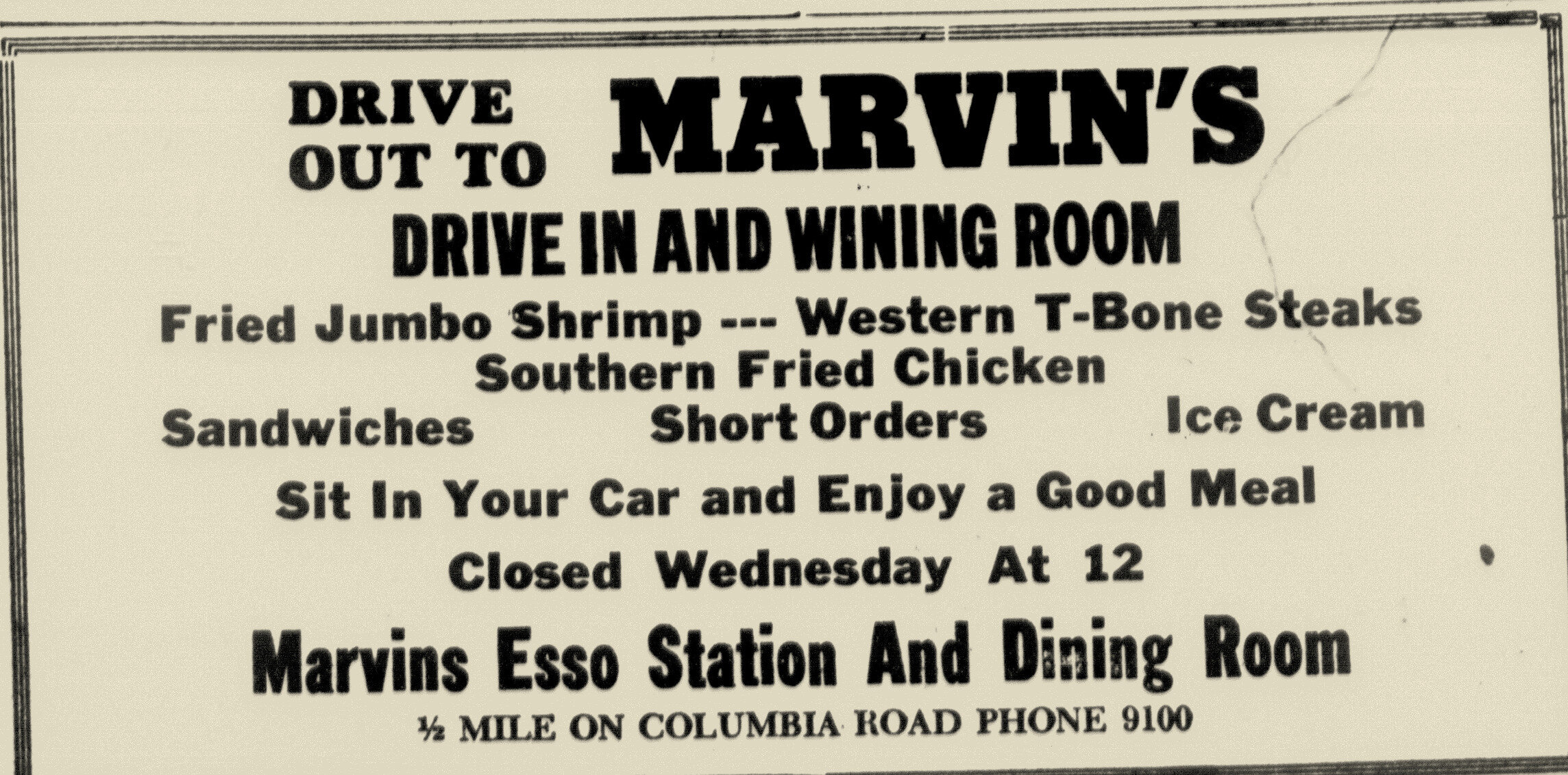 Marvins Esso Station & Dining Room, Aiken Standard & Review, 6-1-1949.jpg