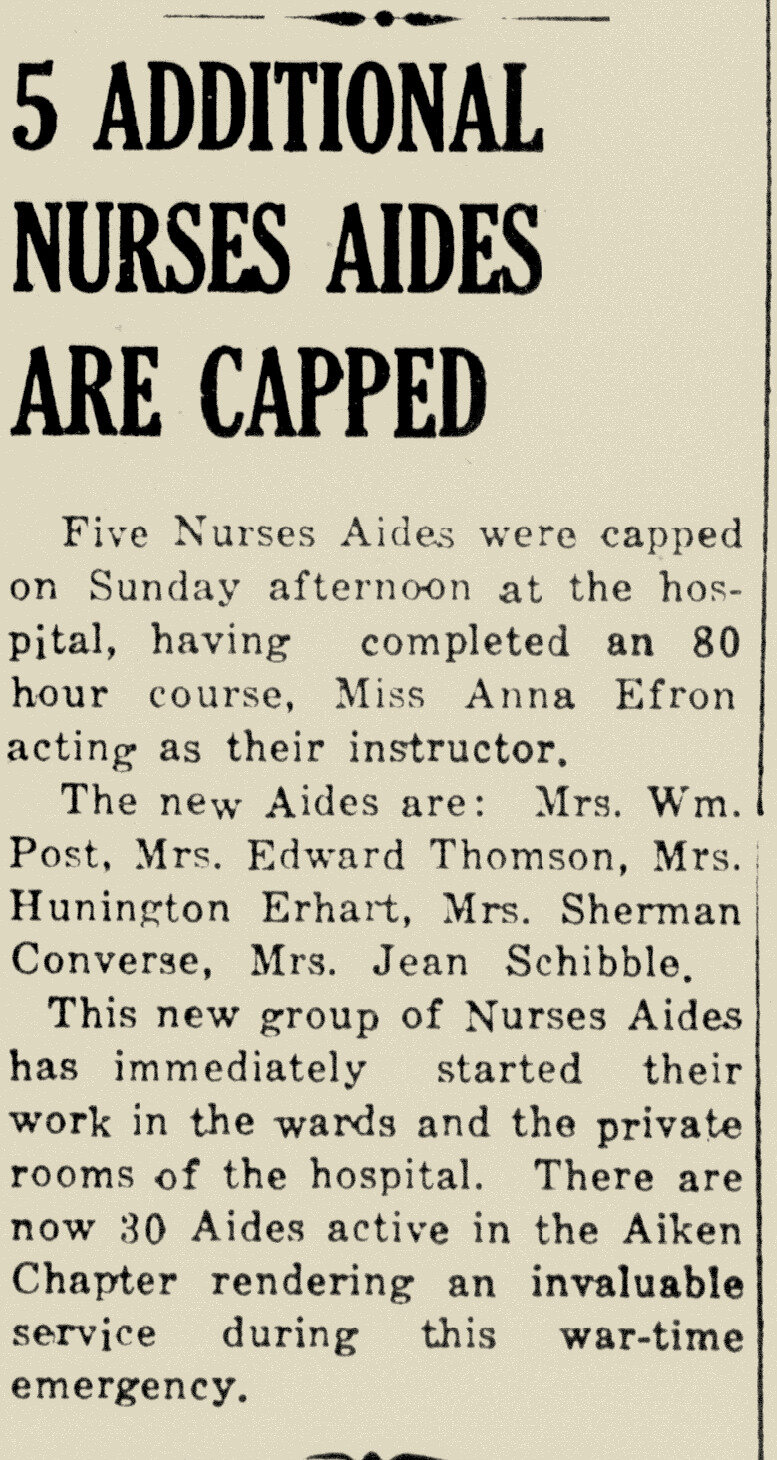 Anna Efron, Aiken Standard & Review, 12-13-1944.jpg