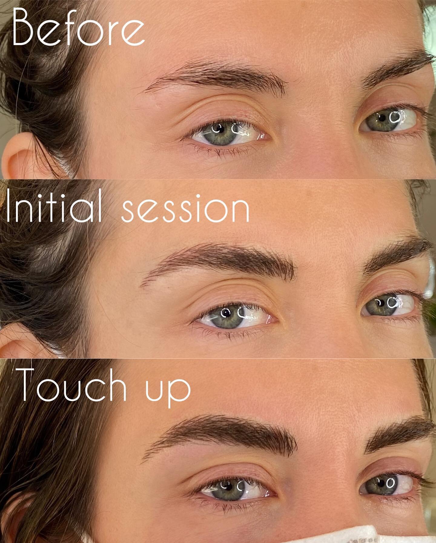 Microblading on my dear friend Kelsey! 

Here you can see the progression of building up the brow and how important it is to come in for your touch up. Thanks for your trust Kels! 

Kelsey is an amazing artist - check out her ceramics 👉 @potheadcera