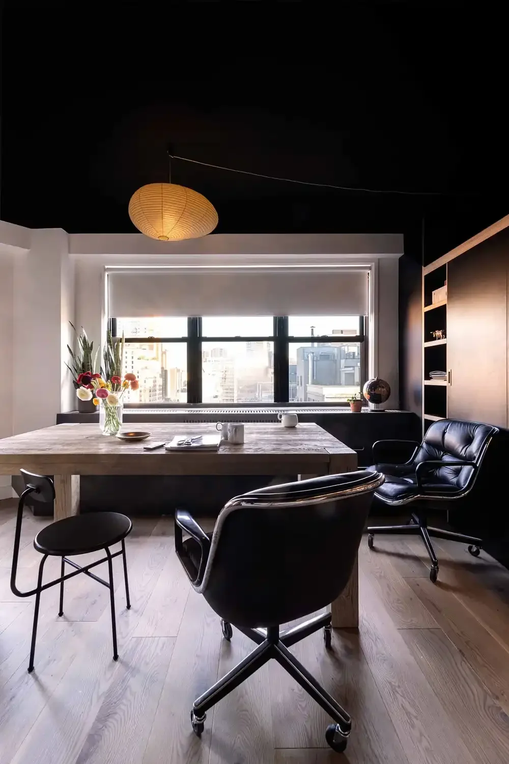Home office interior design build from the extensive remodeling of a Manhattan studio in the Gramercy area