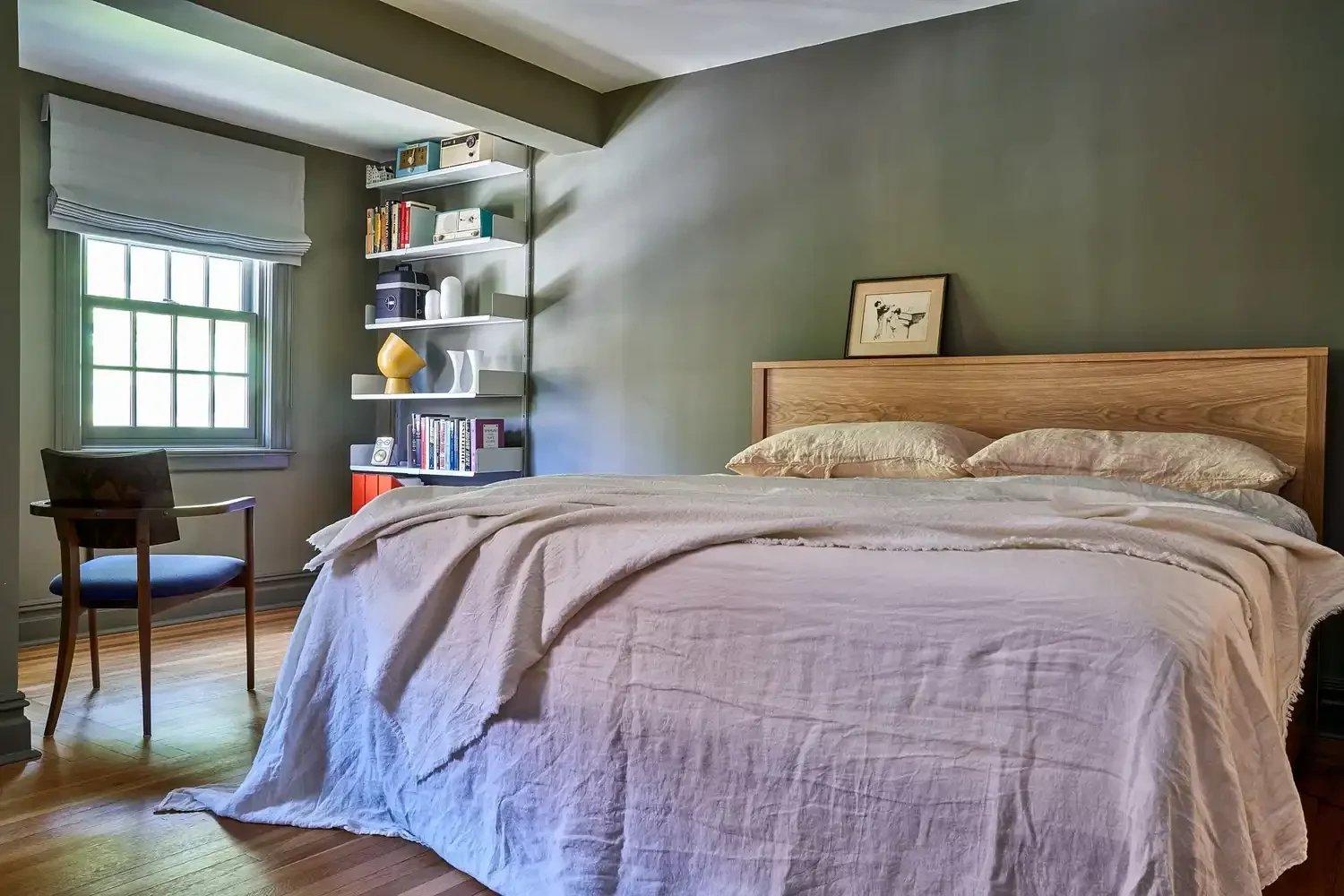 Sunny master bedroom view from a comprehensive makeover of a townhouse in Manhattan’s Upper East Side, New York City