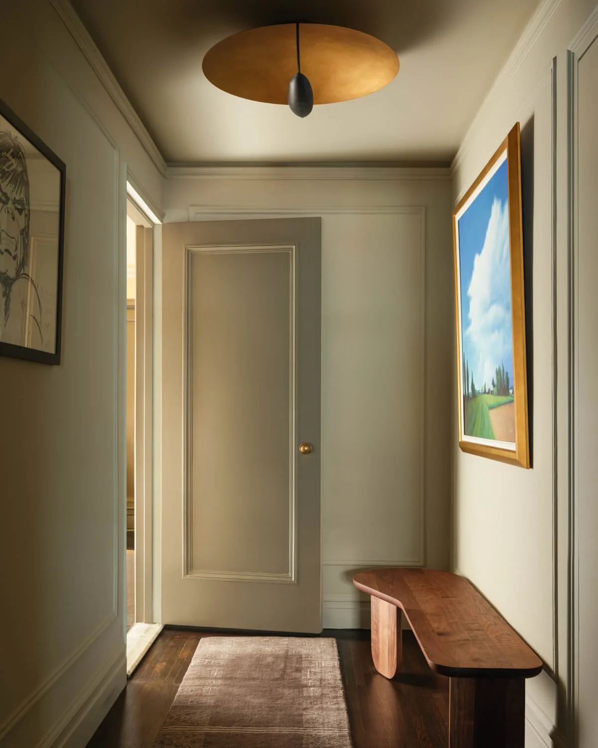 Pre-War Renovation, Custom Bench in Painted Oak by Mammoth