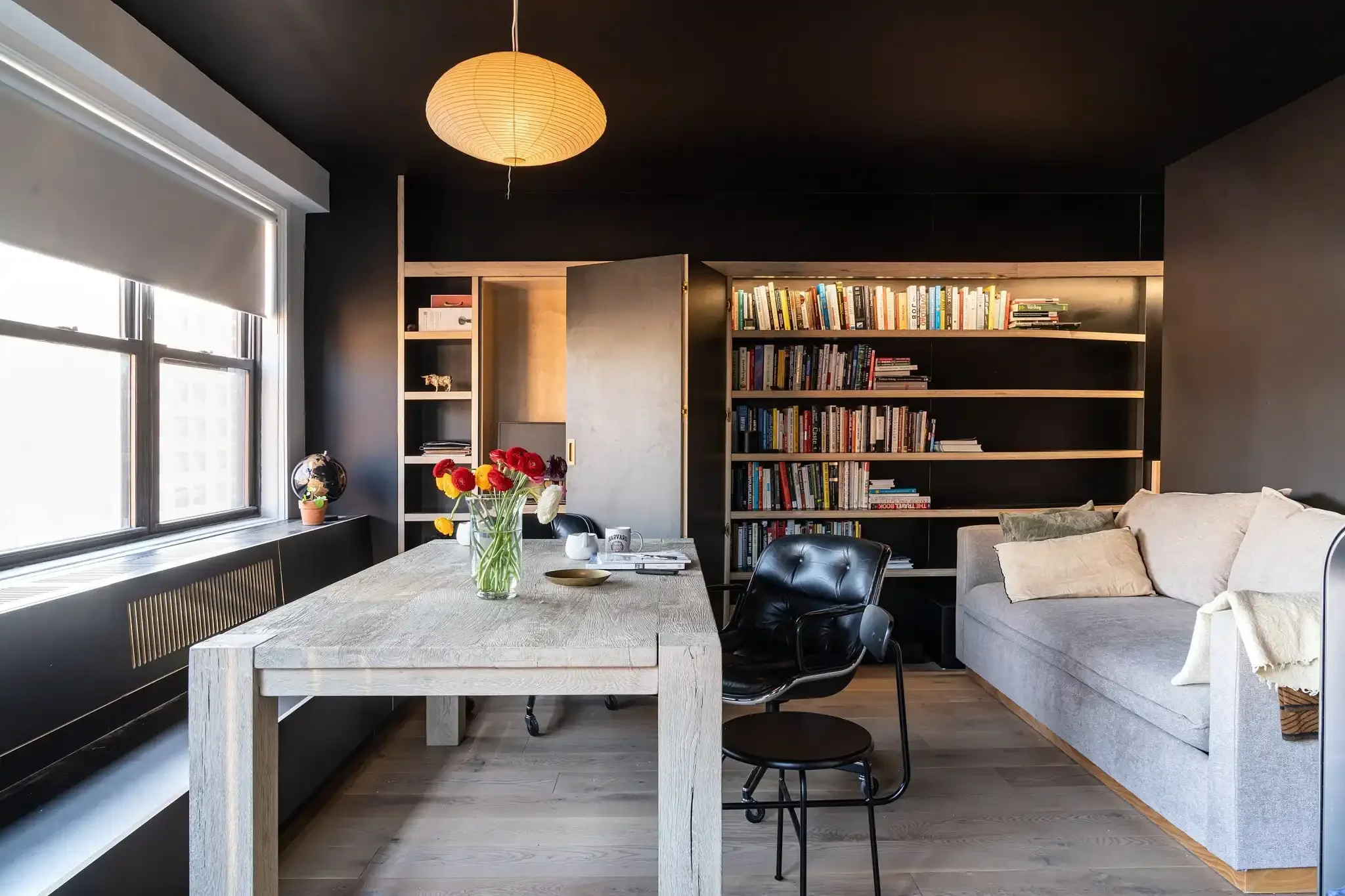 Modern office space in a loft apartment