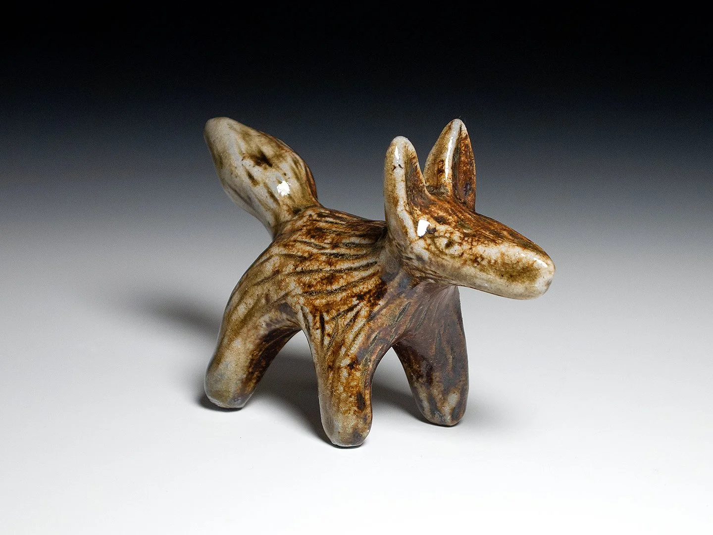 "Fox," woodfired ceramic