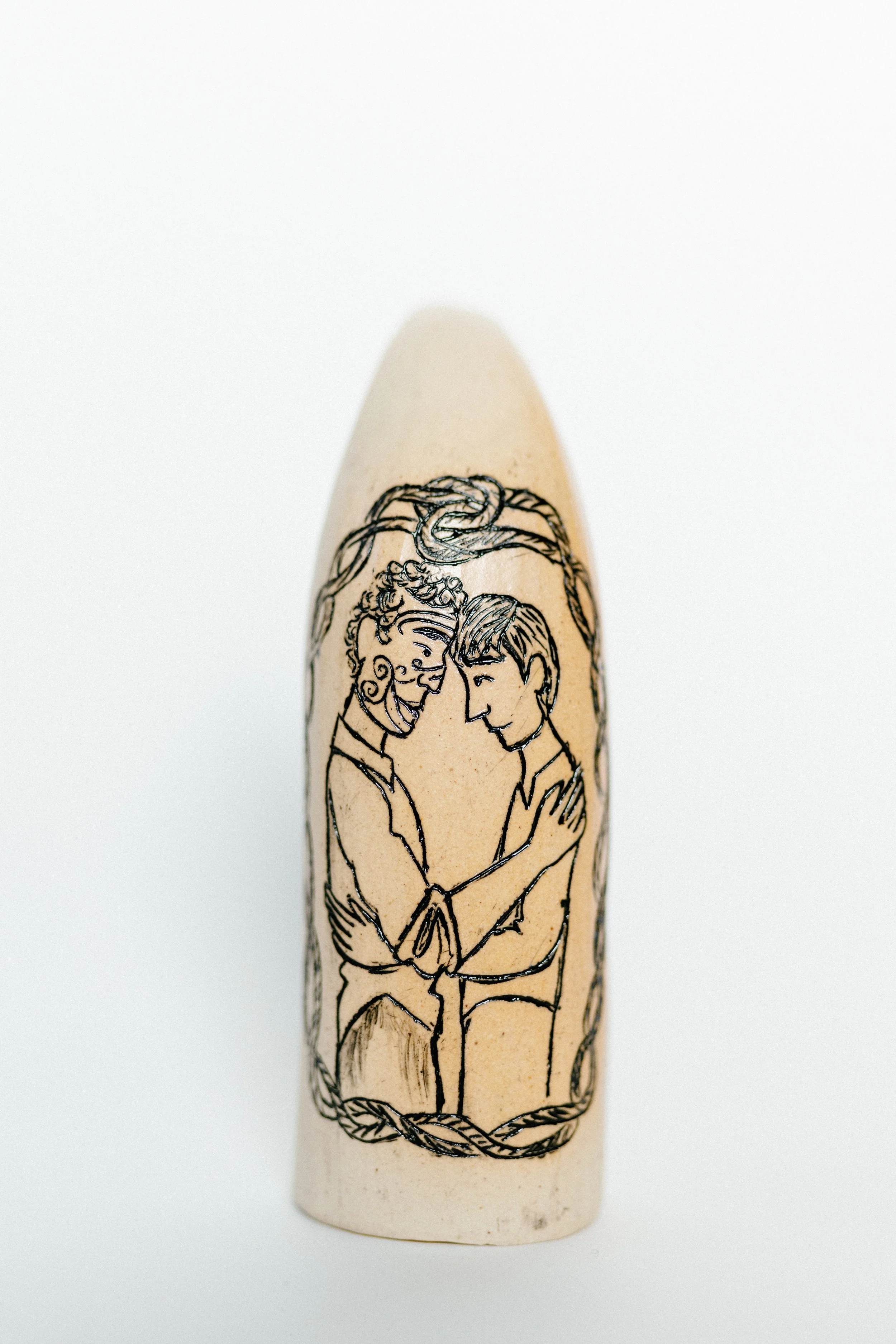 "Marriage of Queequeg and Ishmael," ceramic. Photo credit: Maggie Howland
