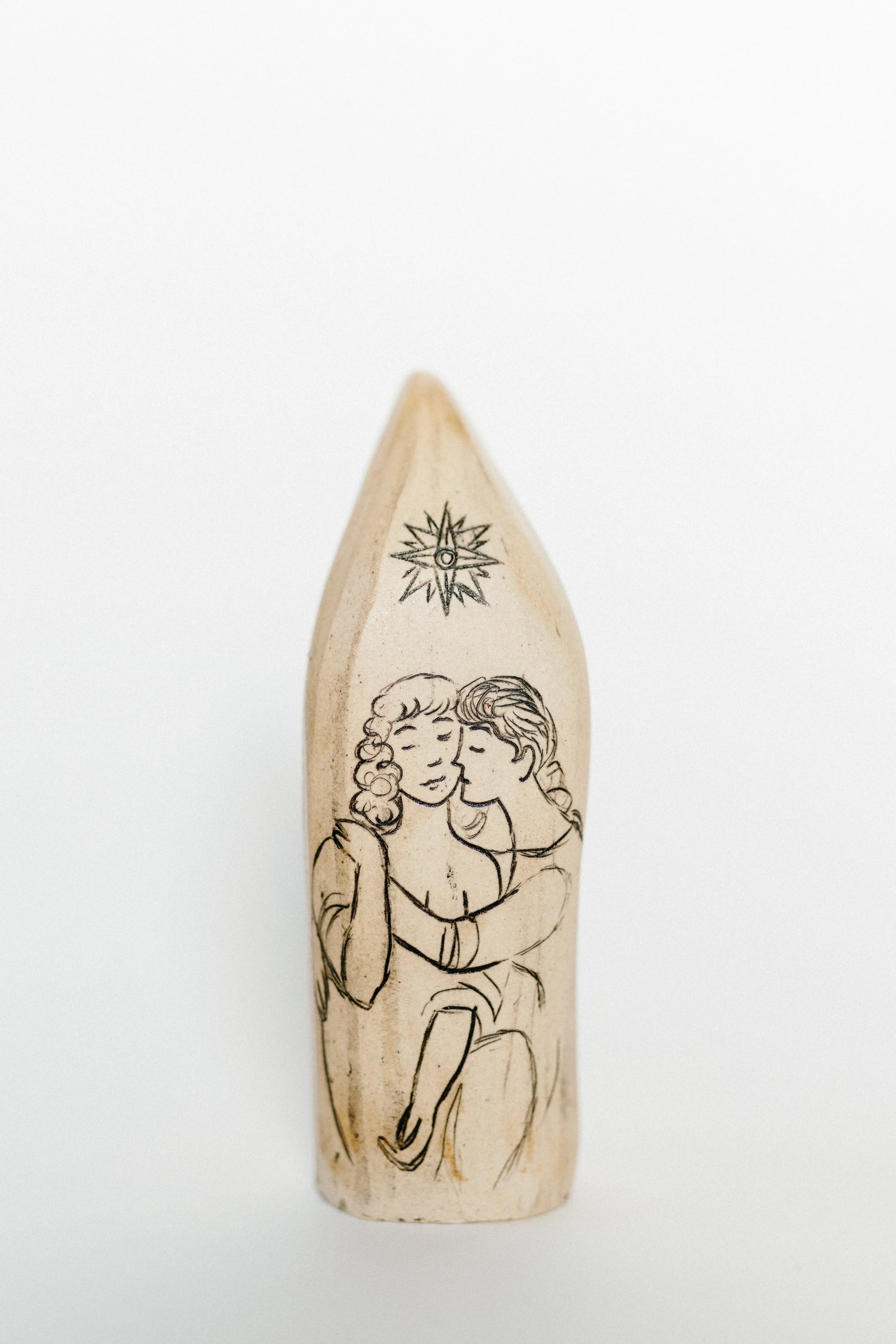 "Scrimshaw Sappho," ceramic. Photo credit: Maggie Howland